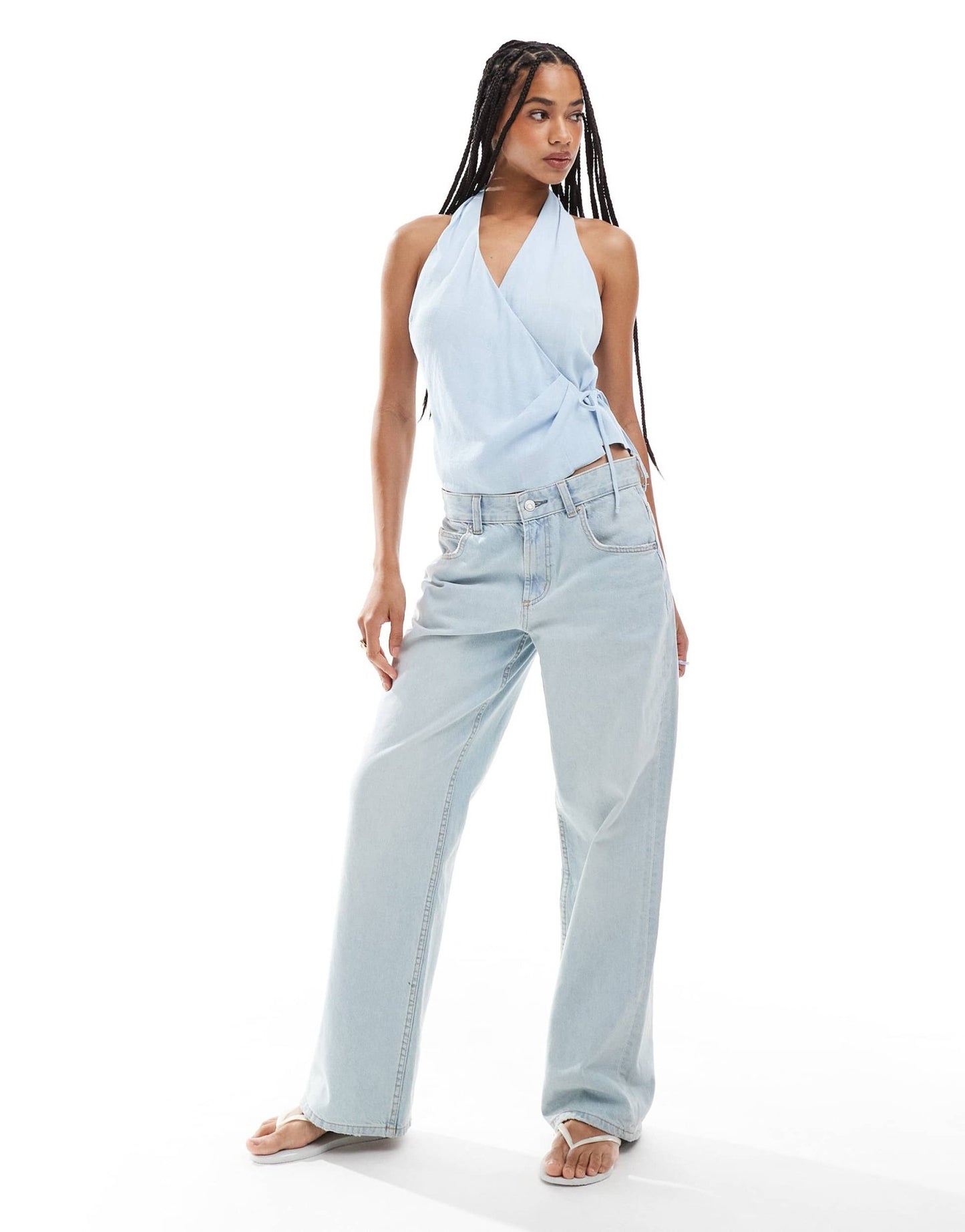 ASOS DESIGN sleeveless wrap tie side top - ASOS Sample Sale