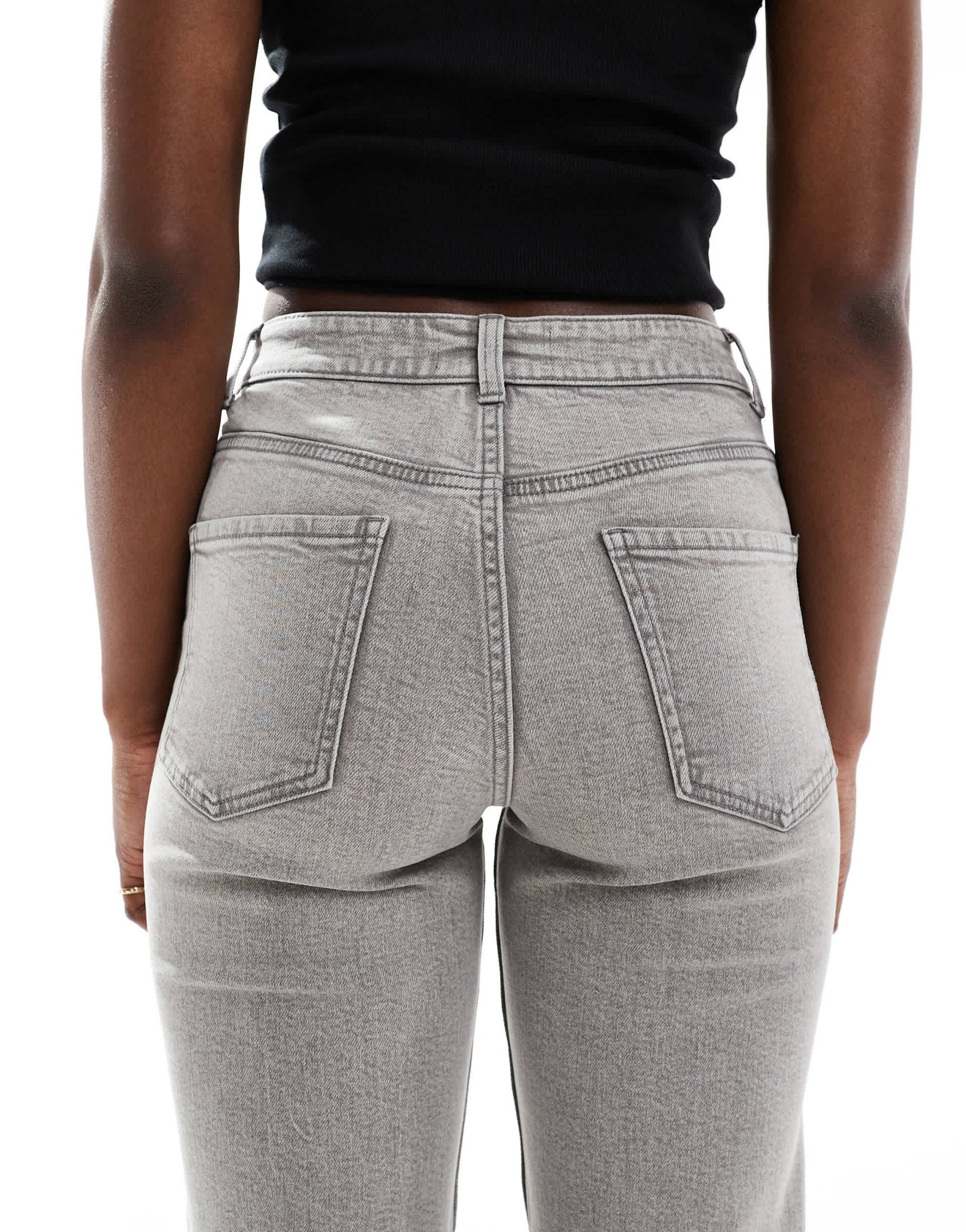 ASOS DESIGN slim fit comfort mom jeans in grey - ASOS Sample Sale