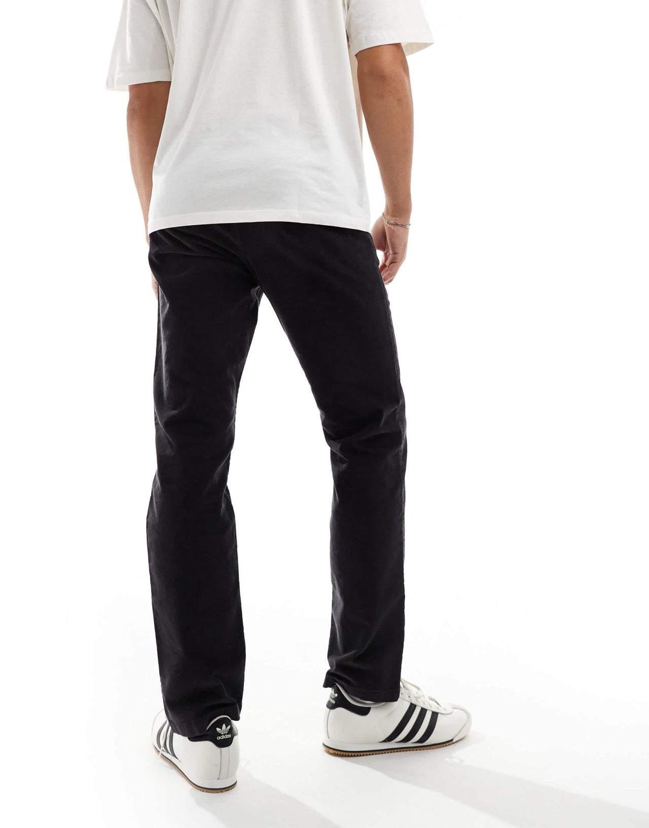 ASOS DESIGN slim fit cord trouser in navy - ASOS Sample Sale