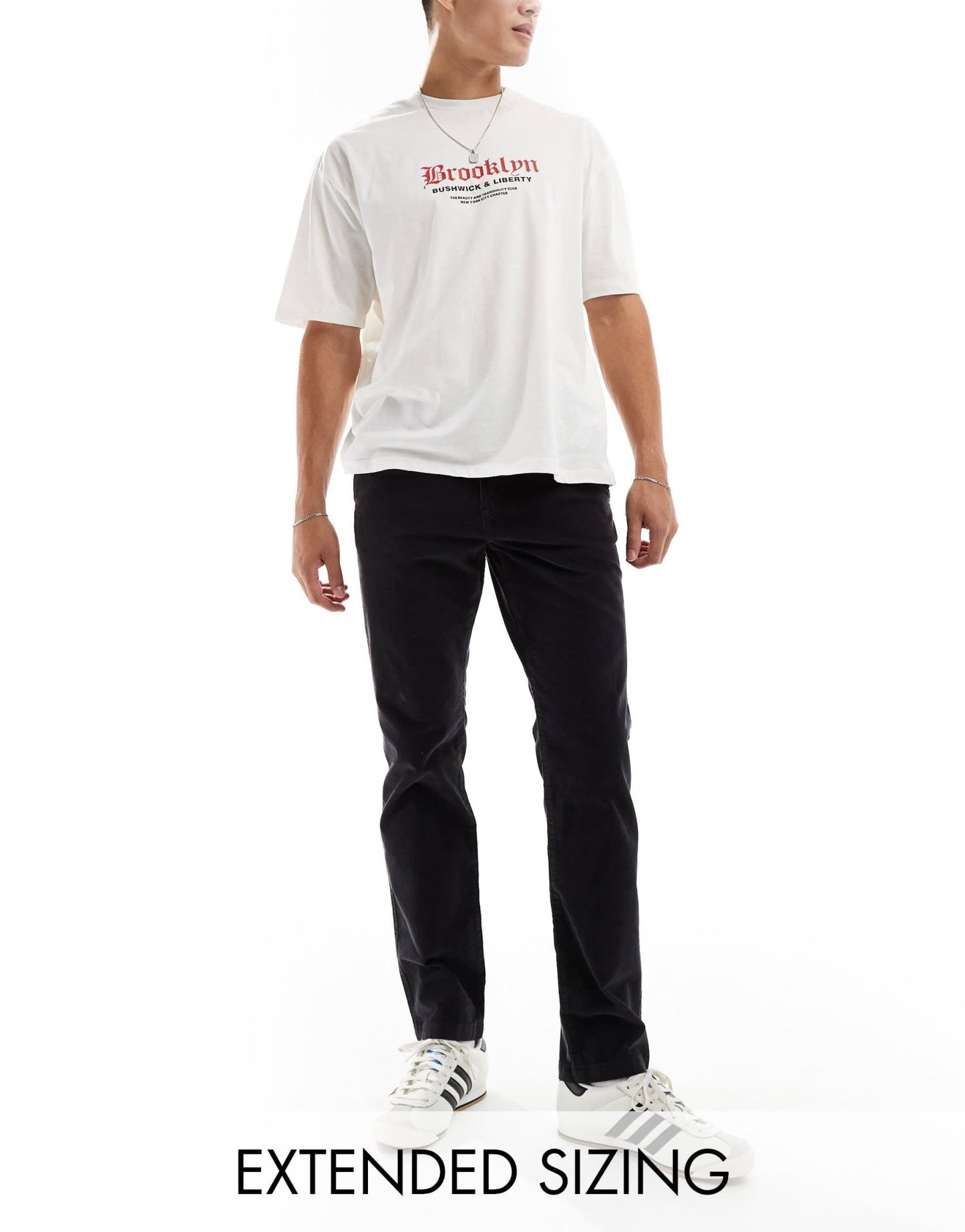 ASOS DESIGN slim fit cord trouser in navy - ASOS Sample Sale