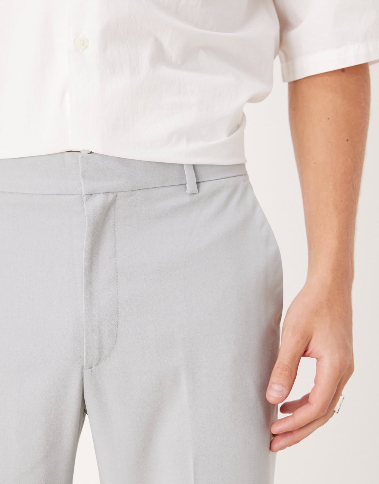 ASOS DESIGN slim fit smart wedding trousers in light grey - ASOS Sample Sale