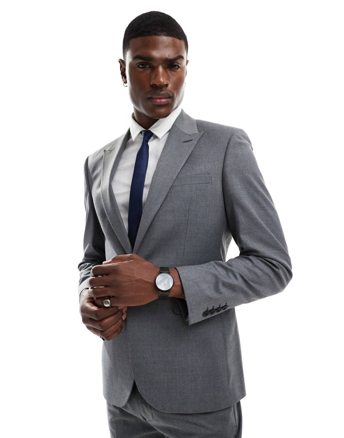 ASOS DESIGN slim fit suit jacket with wool in charcoal - ASOS Sample Sale