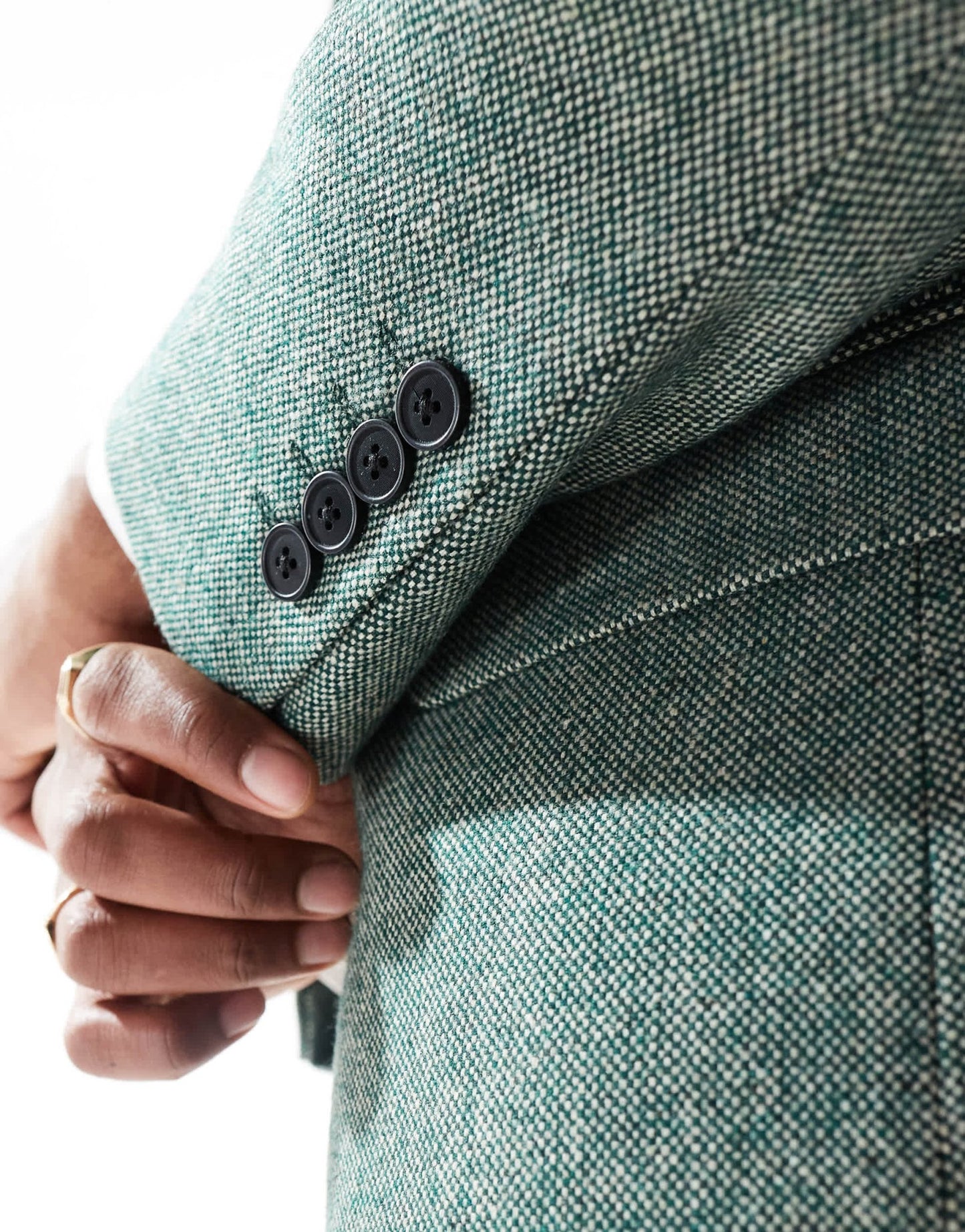 ASOS DESIGN slim fit wool mix suit jacket in bottle green tweed - ASOS Sample Sale
