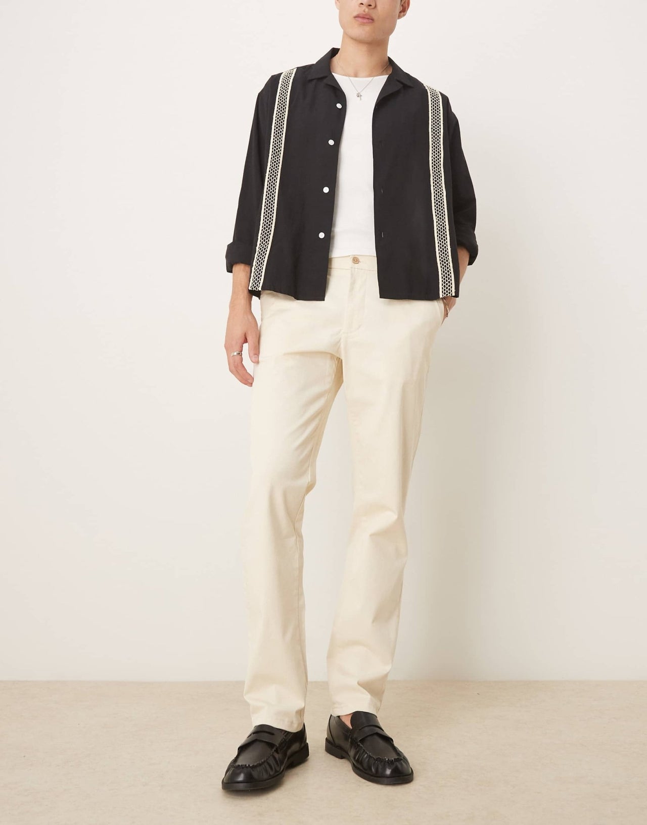 ASOS DESIGN slim flare smart trousers in biege - ASOS Sample Sale