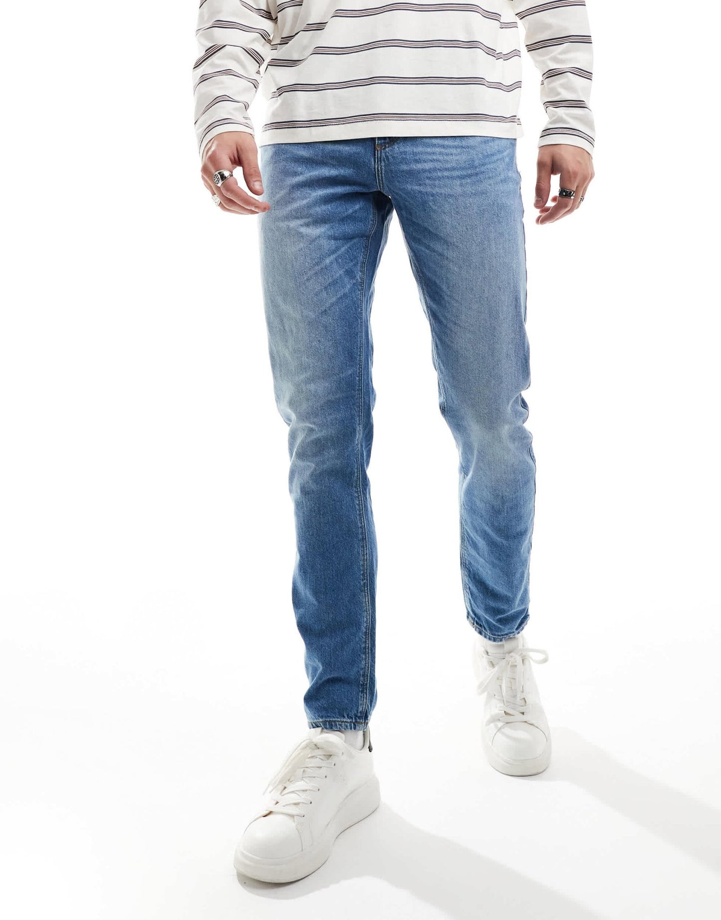ASOS DESIGN slim jeans in mid wash blue - ASOS Sample Sale