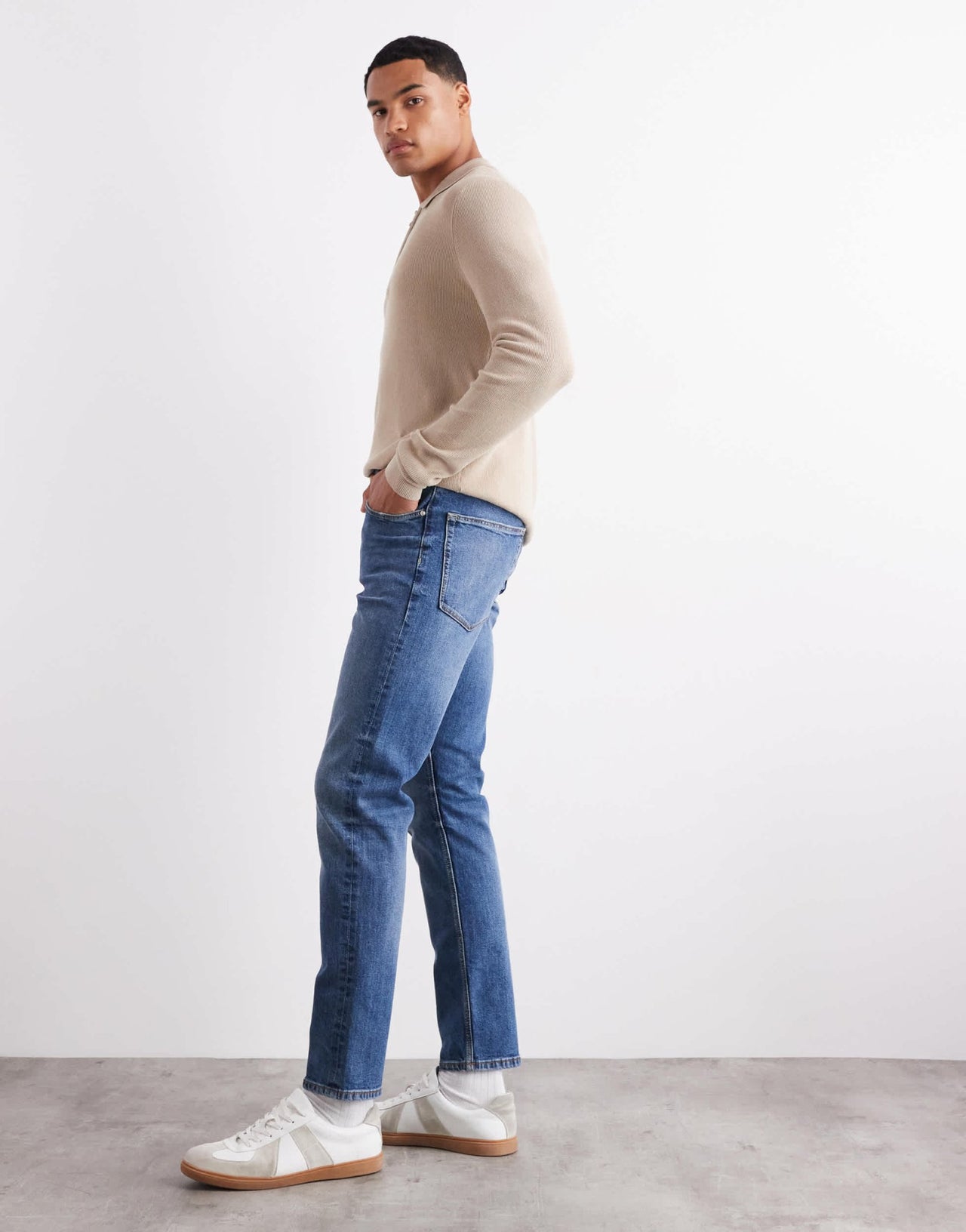 ASOS DESIGN slim jeans in mid wash blue - ASOS Sample Sale