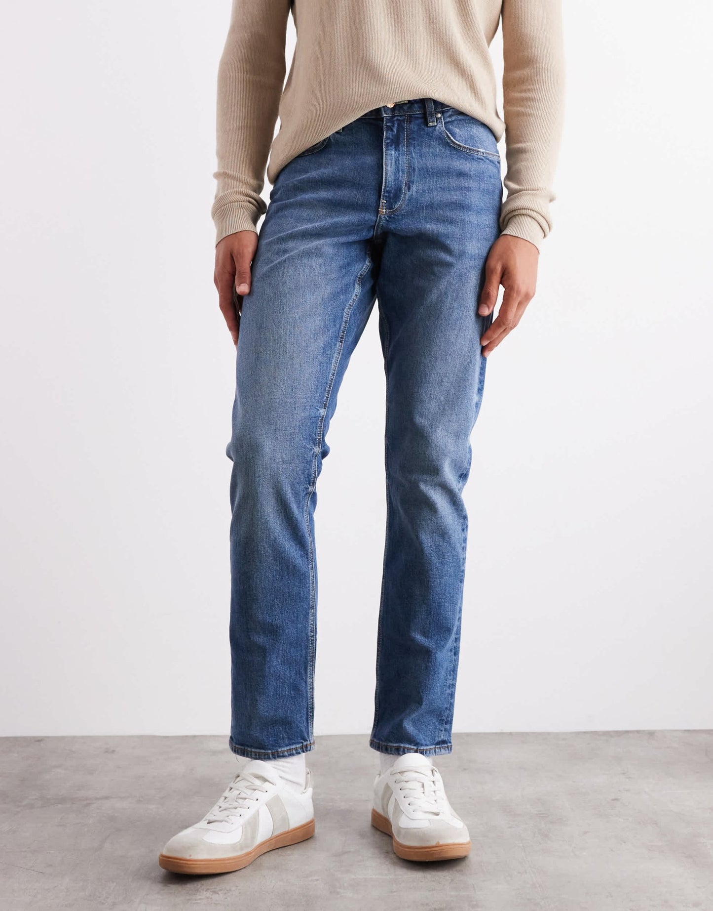 ASOS DESIGN slim jeans in mid wash blue - ASOS Sample Sale