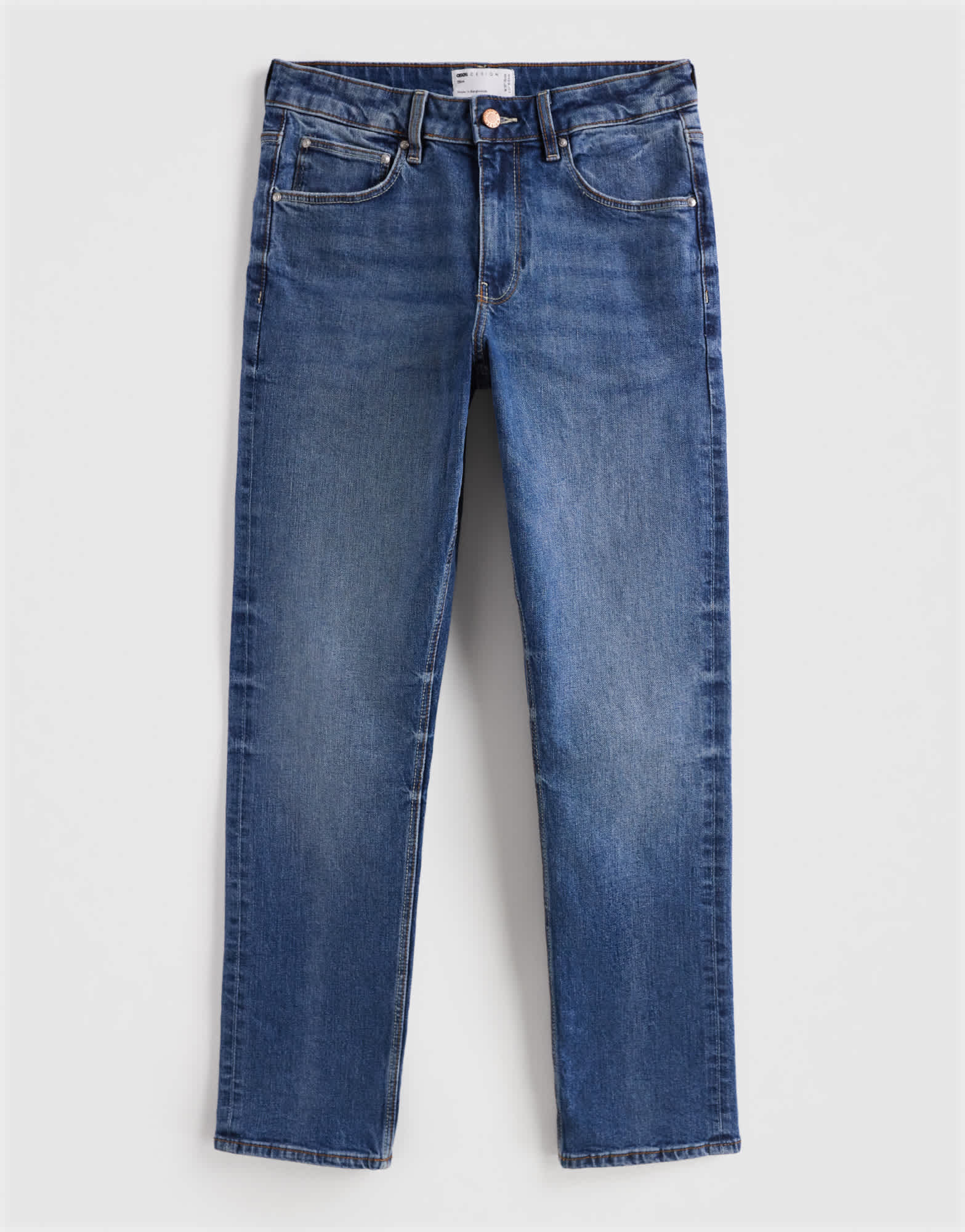 ASOS DESIGN slim jeans in mid wash blue - ASOS Sample Sale