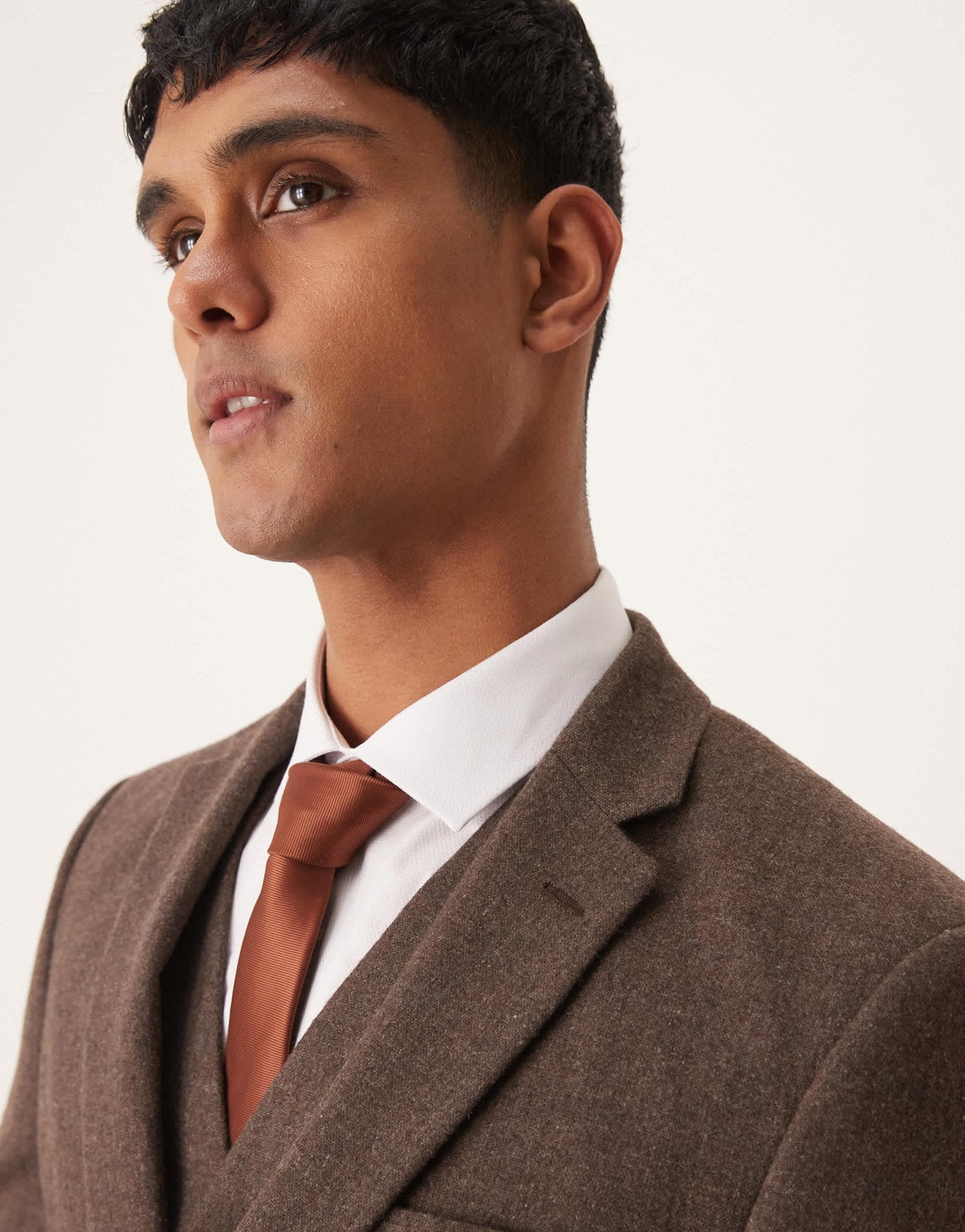 ASOS DESIGN slim suit jacket in brown wool mix flannel - ASOS Sample Sale