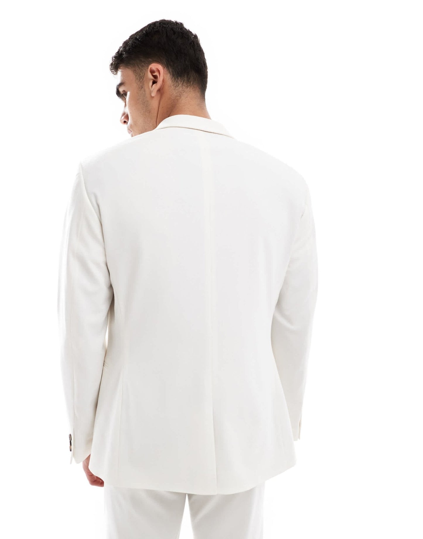 ASOS DESIGN slim suit jacket in ecru - ASOS Sample Sale