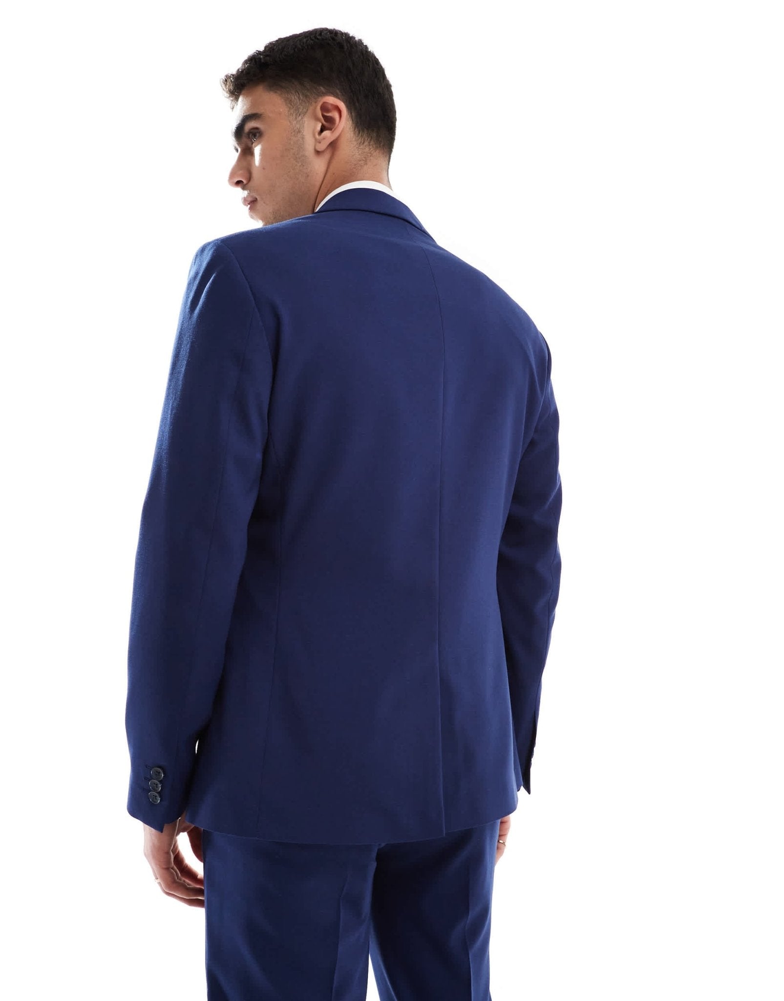 ASOS DESIGN slim suit jacket in navy - ASOS Sample Sale