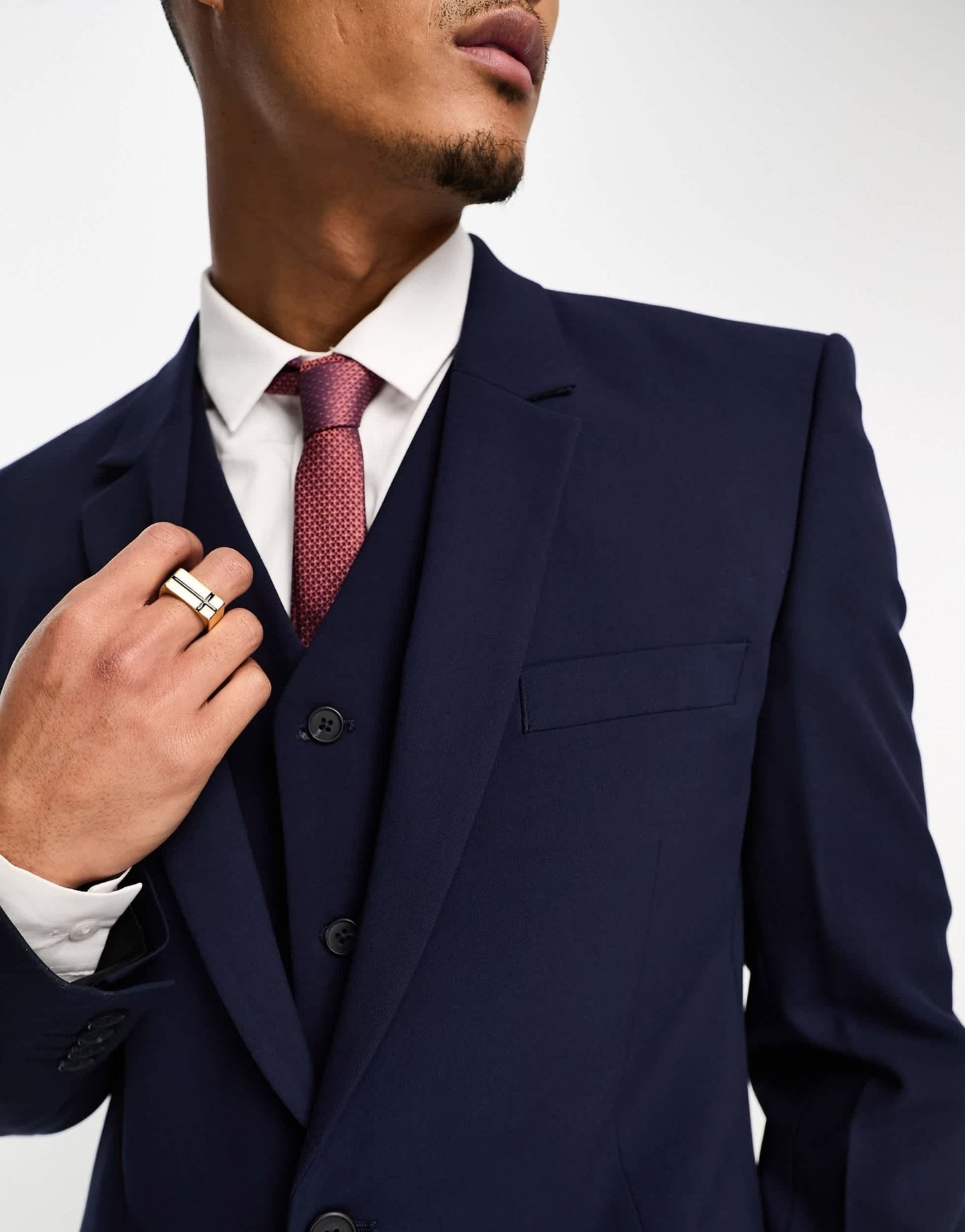 ASOS DESIGN slim suit jacket in navy - ASOS Sample Sale