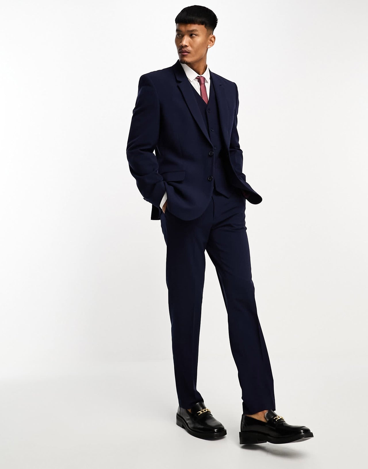 ASOS DESIGN slim suit jacket in navy - ASOS Sample Sale