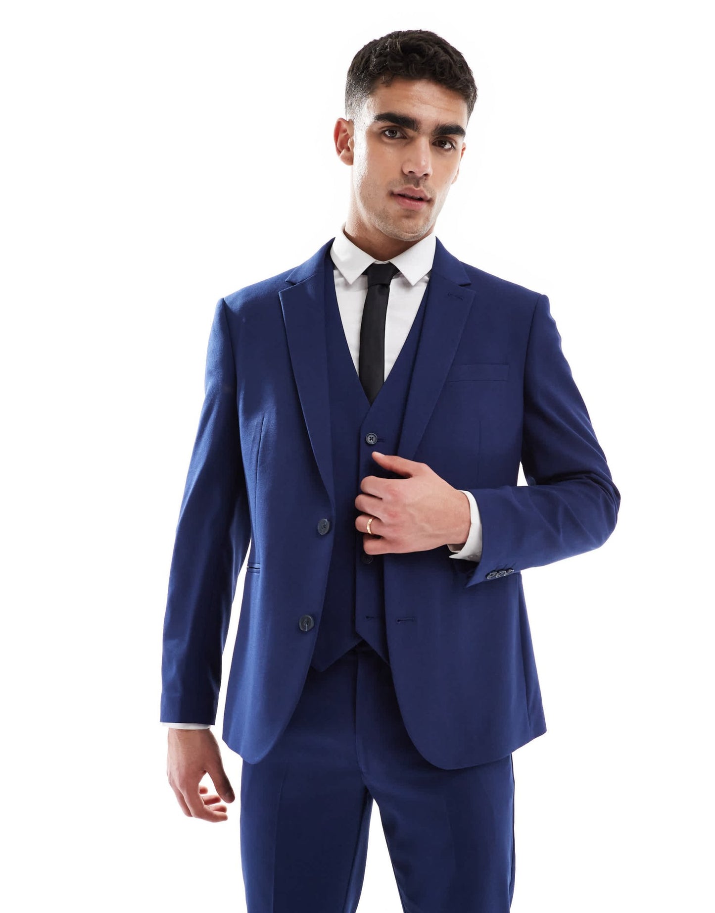 ASOS DESIGN slim suit jacket in navy - ASOS Sample Sale