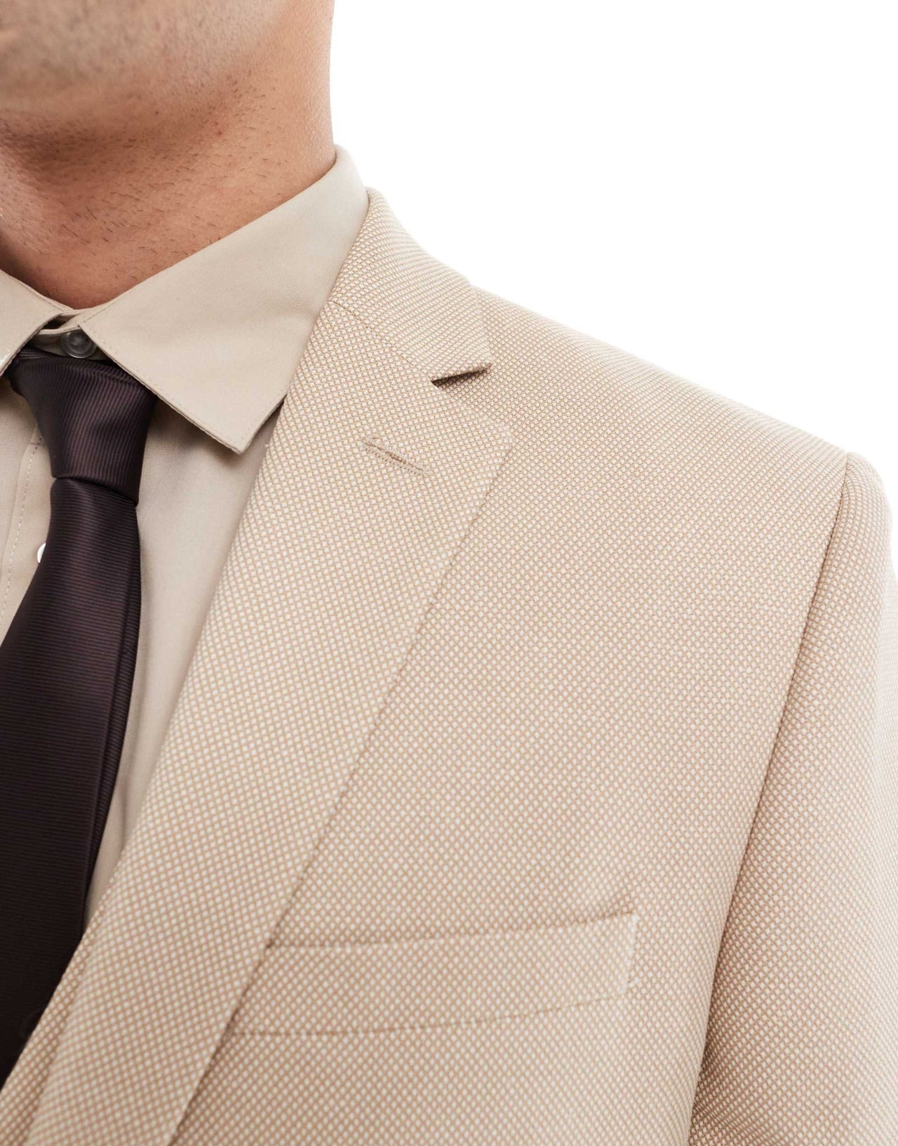 ASOS DESIGN slim suit jacket in textured stone fabric - ASOS Sample Sale