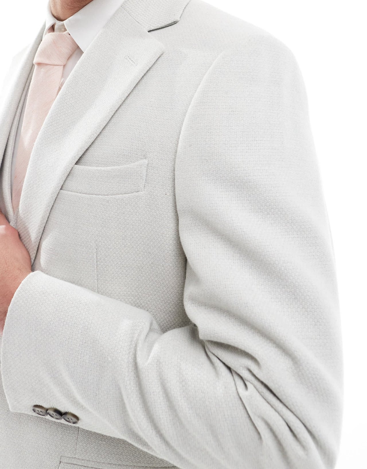 ASOS DESIGN slim suit jacket wool blend in light grey - ASOS Sample Sale