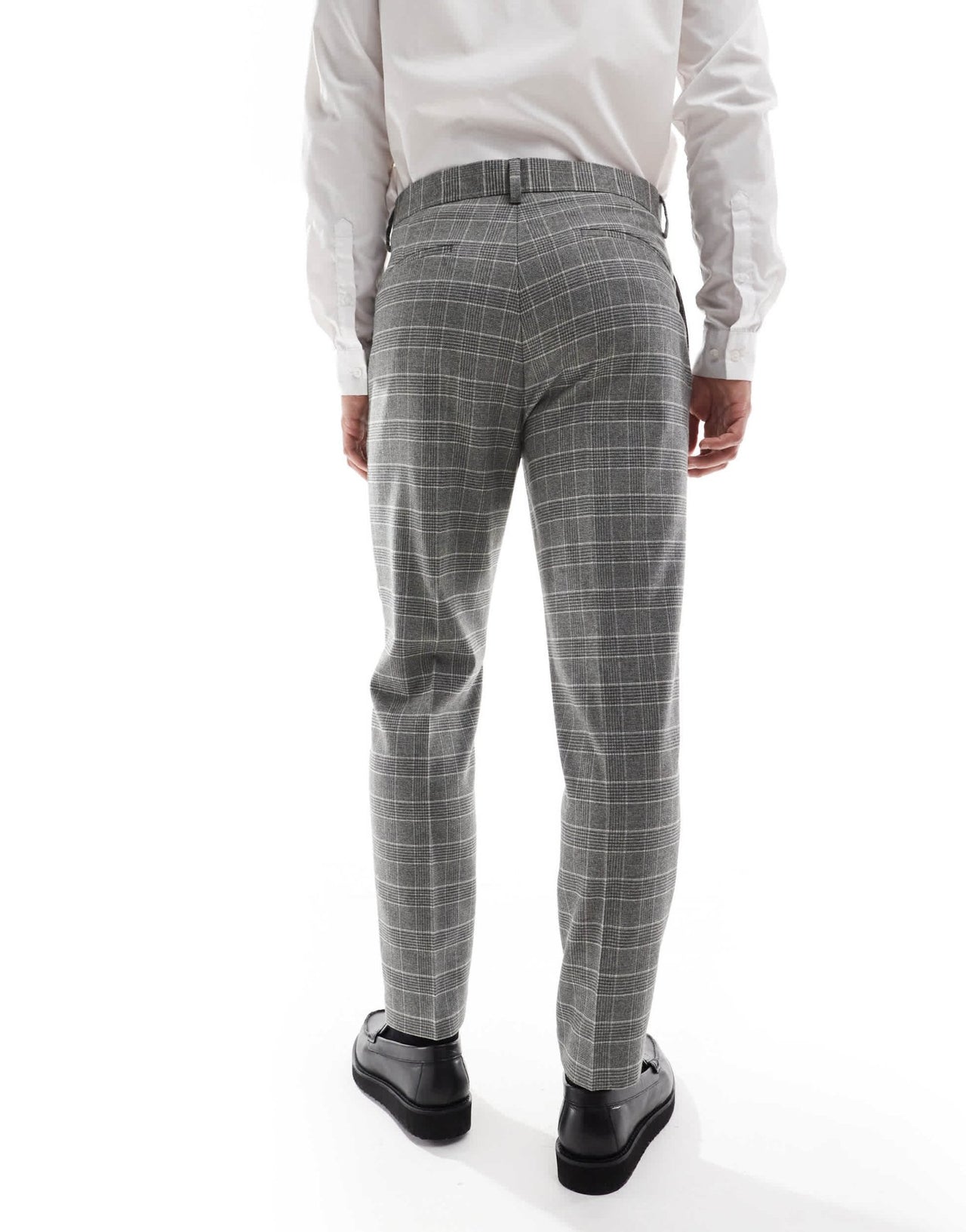ASOS DESIGN slim suit trousers in brushed charcoal check - ASOS Sample Sale