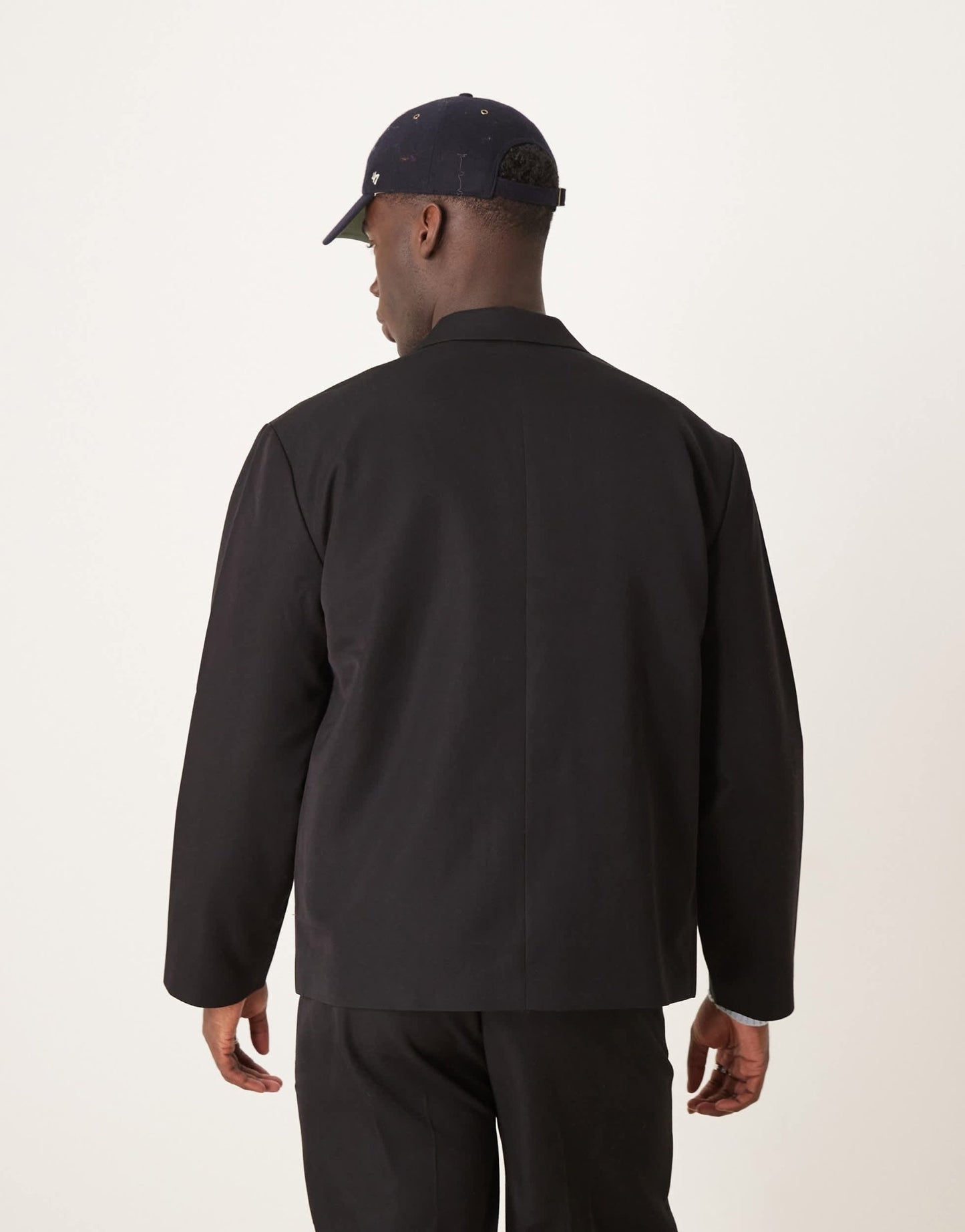 ASOS DESIGN slouchy boxy suit jacket in black twill - ASOS Sample Sale