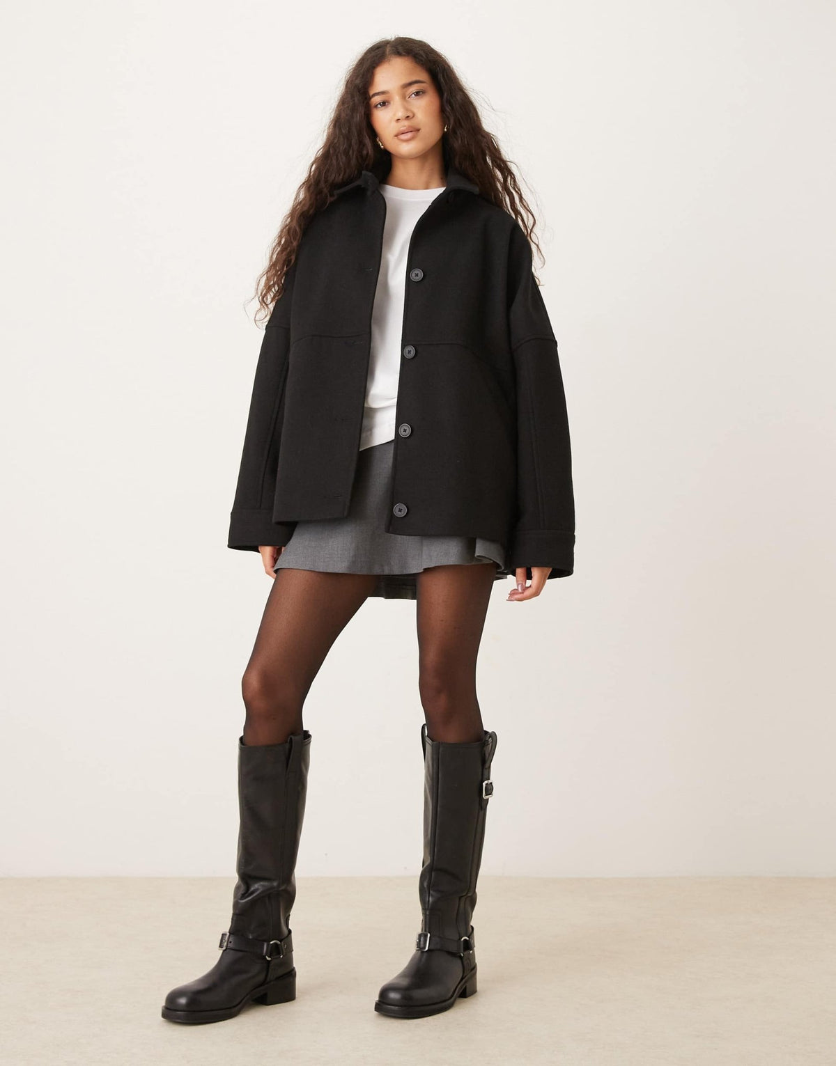 ASOS DESIGN slouchy formal harrington jacket in black - ASOS Sample Sale