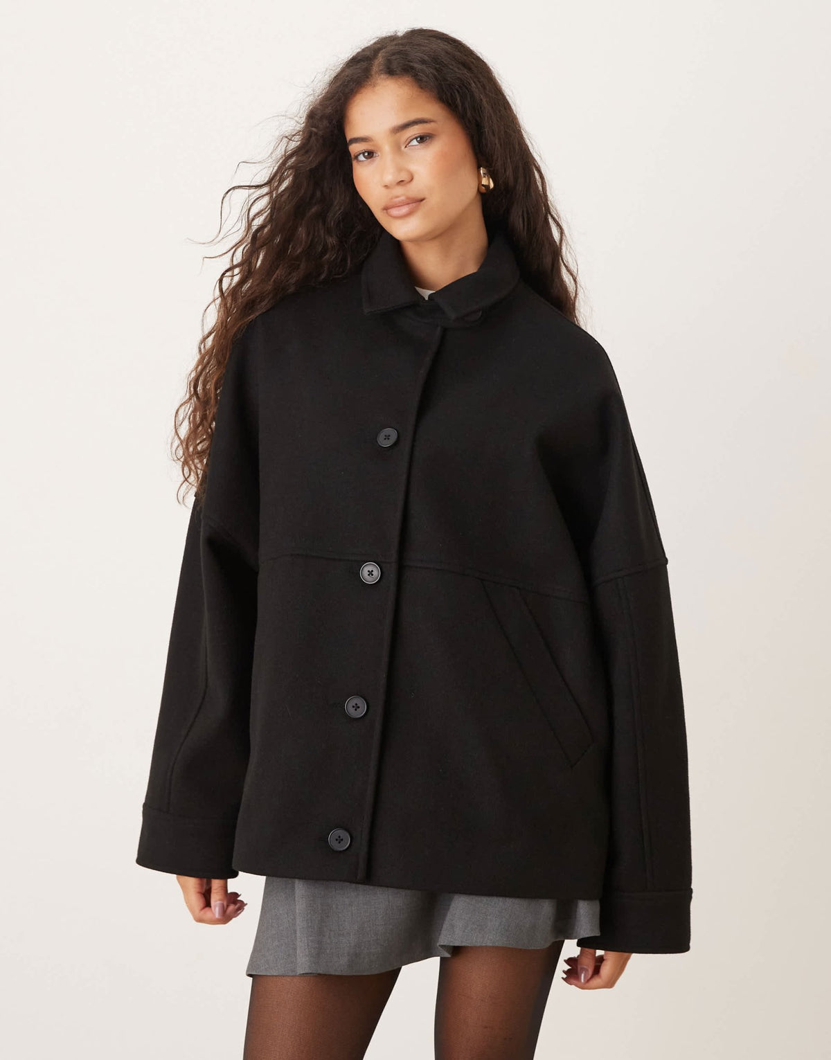 ASOS DESIGN slouchy formal harrington jacket in black - ASOS Sample Sale