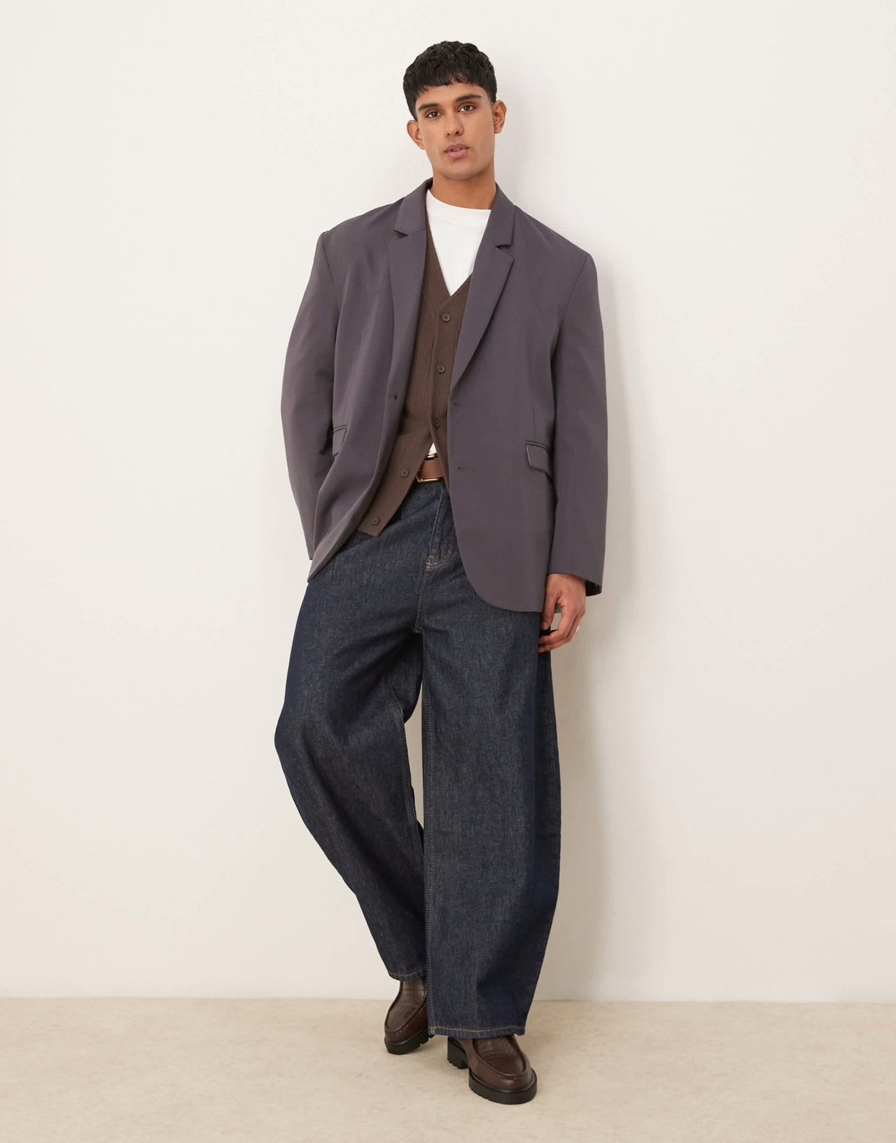 ASOS DESIGN slouchy oversized blazer in charcoal - ASOS Sample Sale