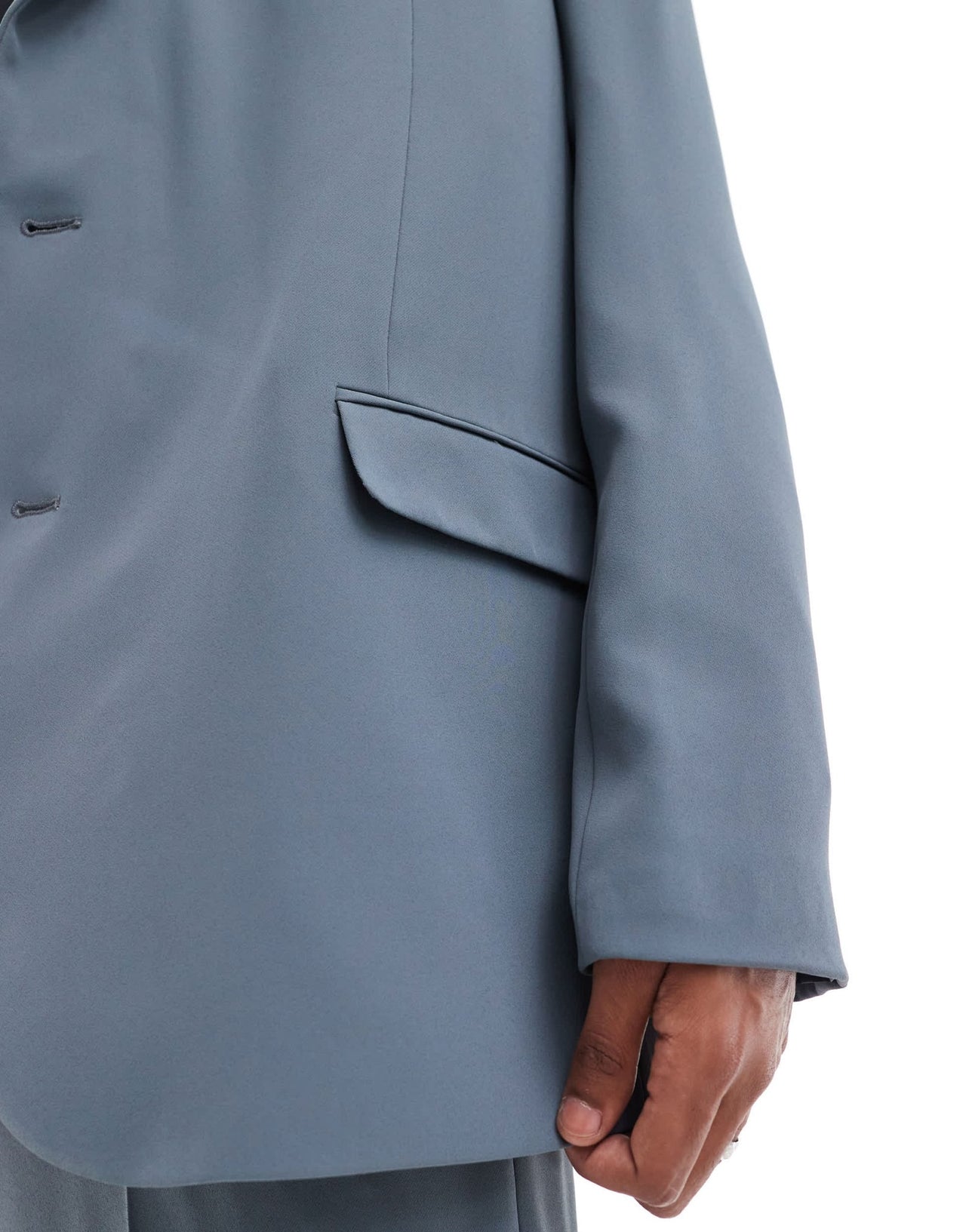 ASOS DESIGN slouchy oversized suit jacket in blue - ASOS Sample Sale