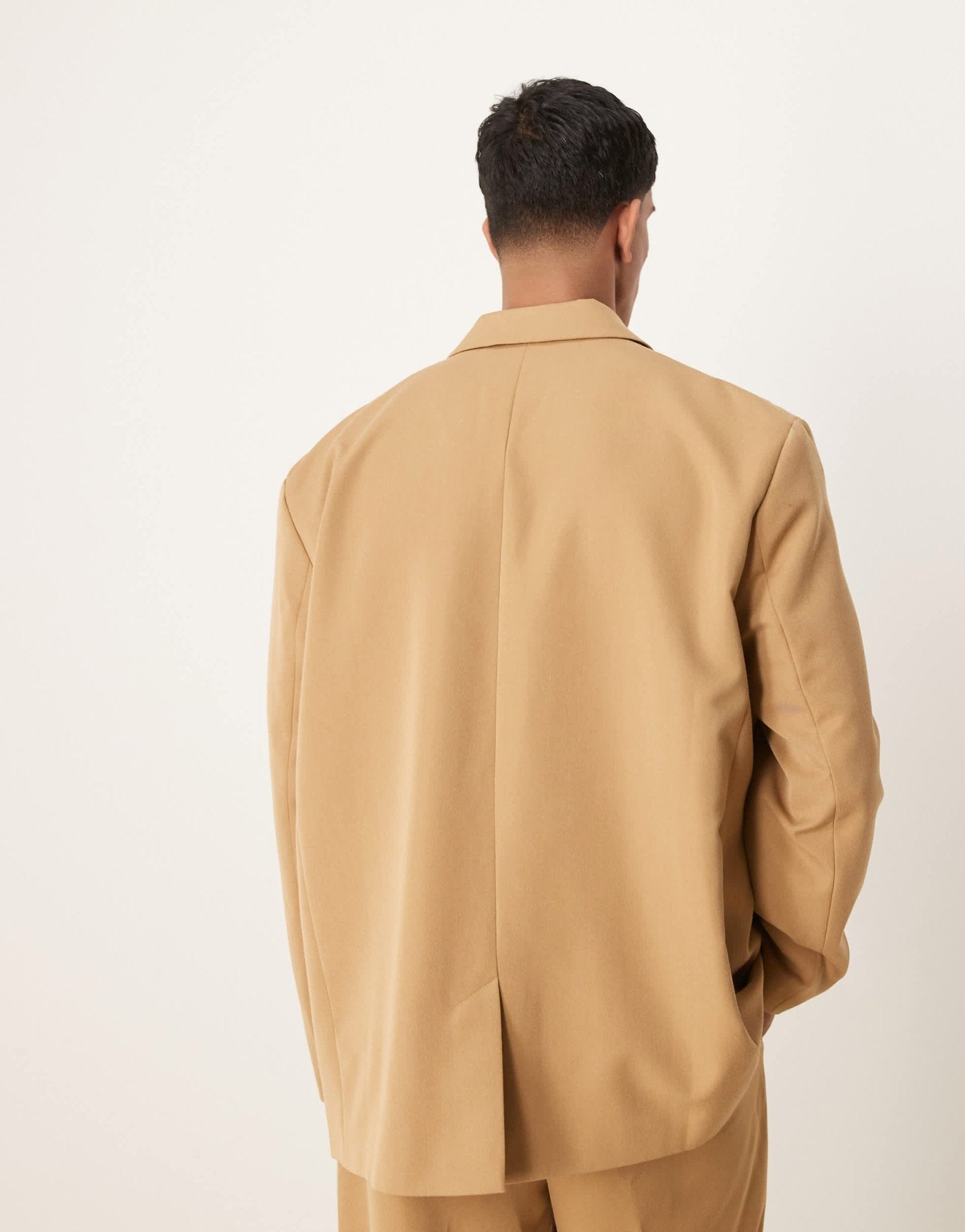 ASOS DESIGN slouchy oversized suit jacket in camel - ASOS Sample Sale