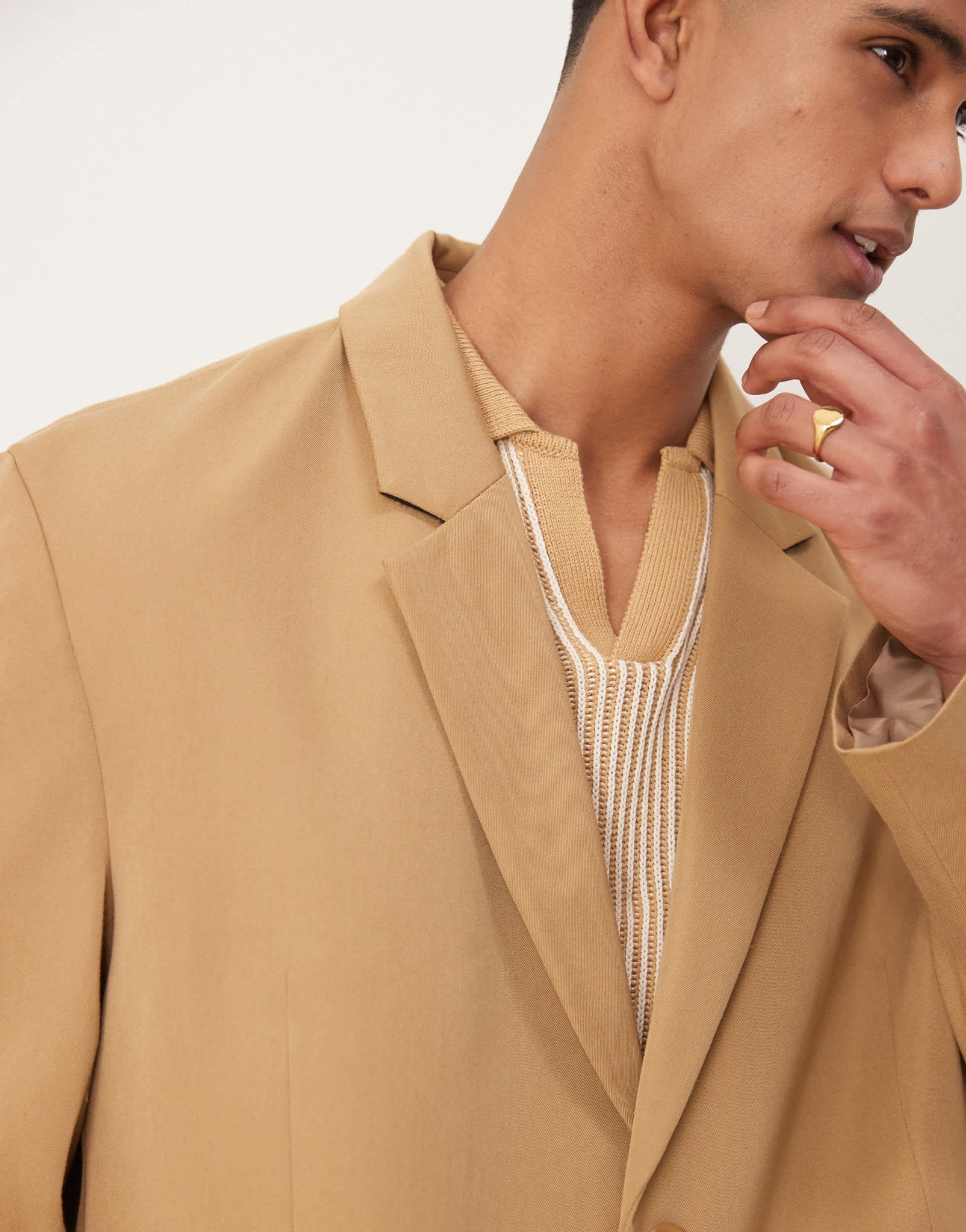 ASOS DESIGN slouchy oversized suit jacket in camel - ASOS Sample Sale