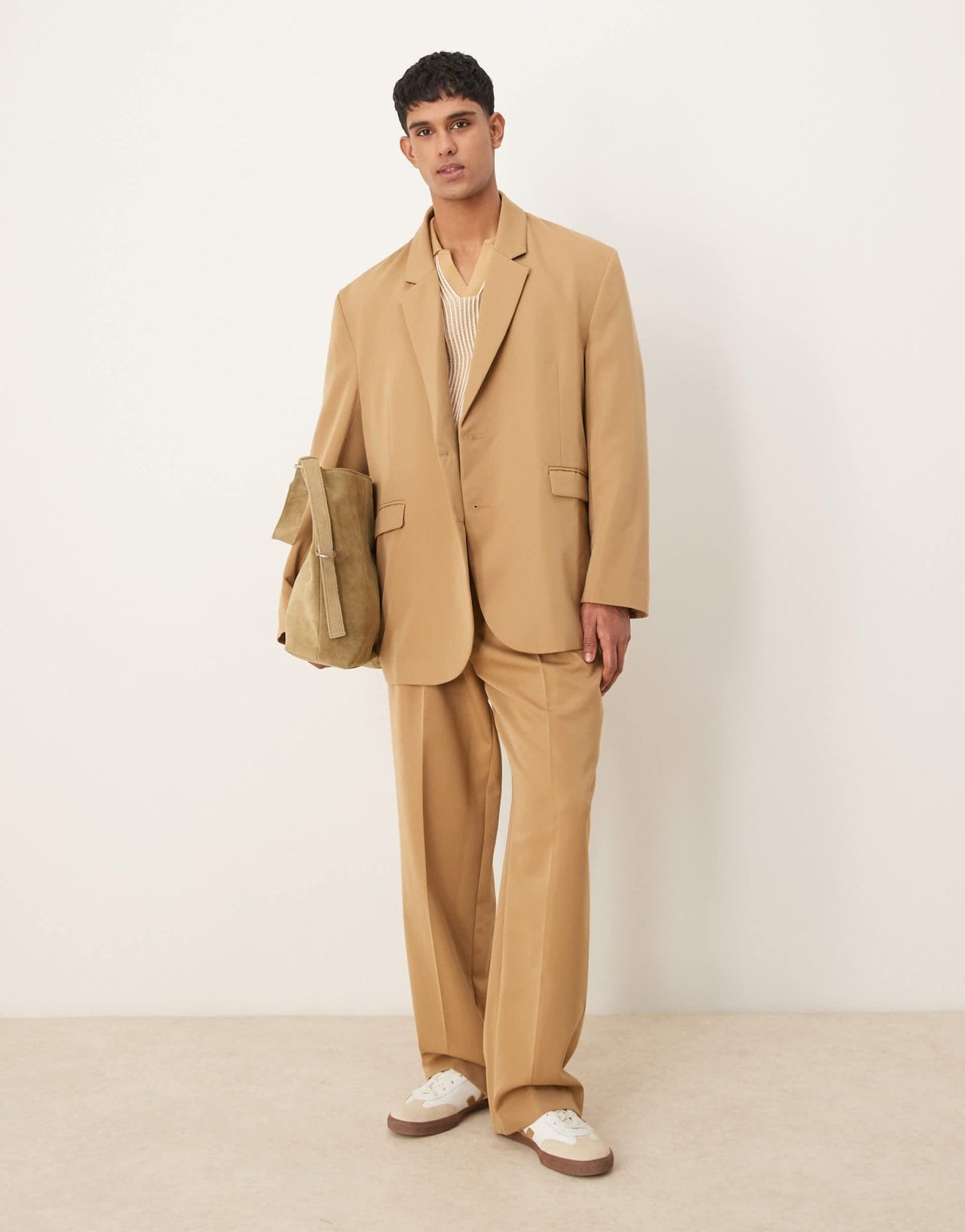 ASOS DESIGN slouchy oversized suit jacket in camel - ASOS Sample Sale