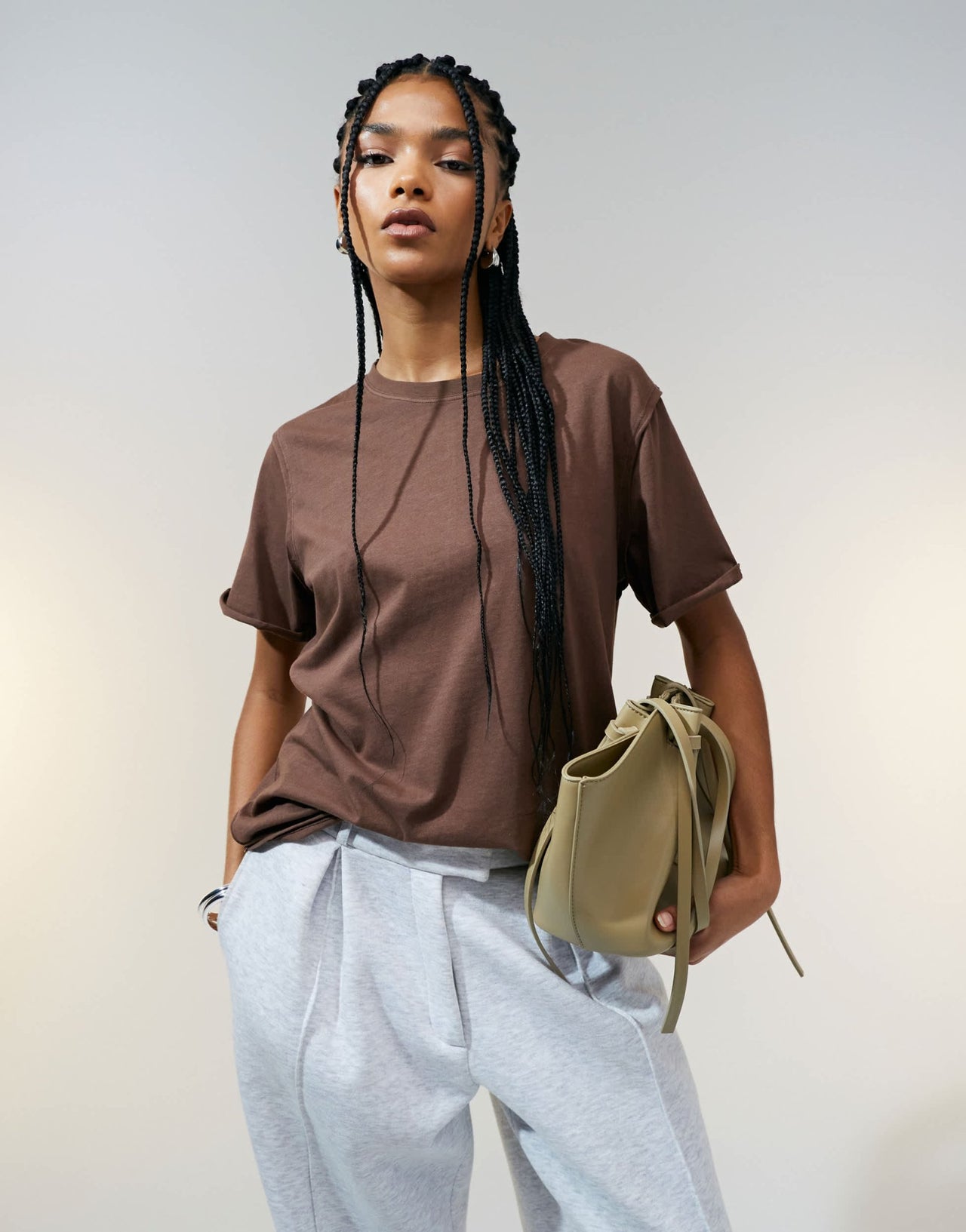 ASOS DESIGN slouchy raw edge regular fit washed t-shirt in chocolate - ASOS Sample Sale