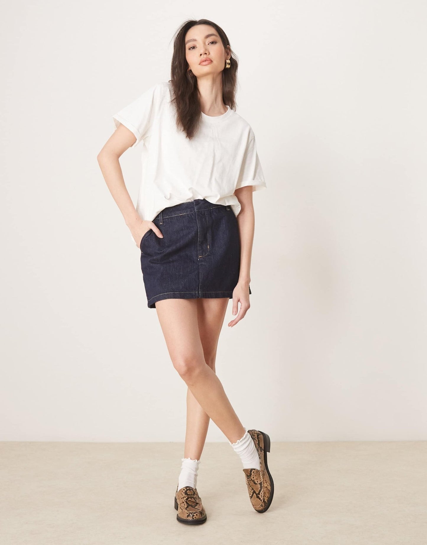 ASOS DESIGN slouchy raw edge regular fit washed t-shirt in cream - ASOS Sample Sale