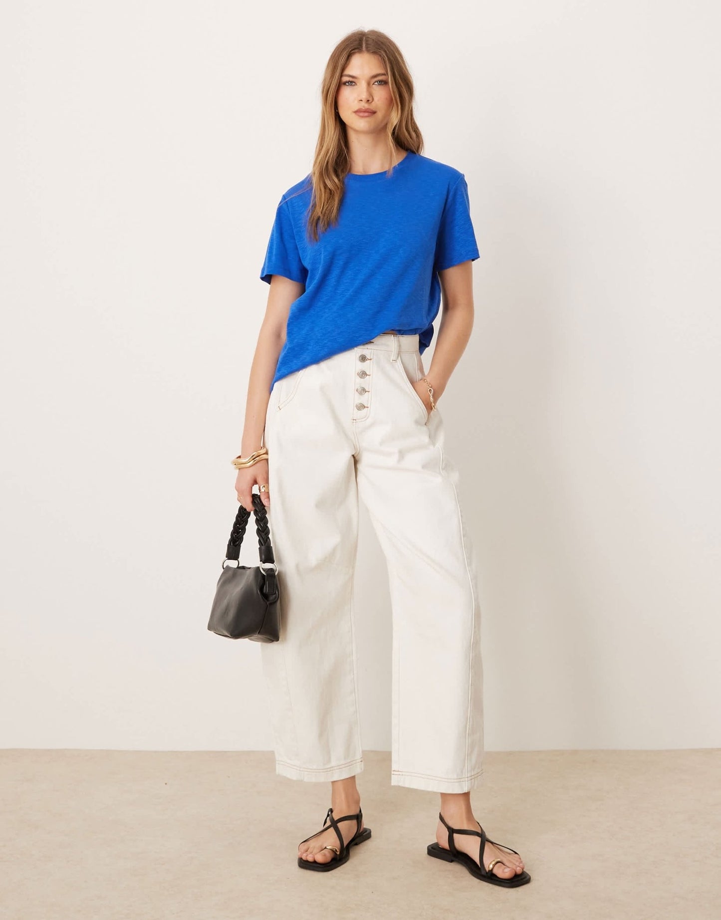 ASOS DESIGN slubby regular fit t-shirt in navy - ASOS Sample Sale