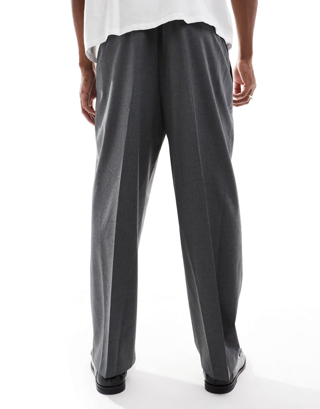 ASOS DESIGN smart balloon fit trousers in charcoal - ASOS Sample Sale