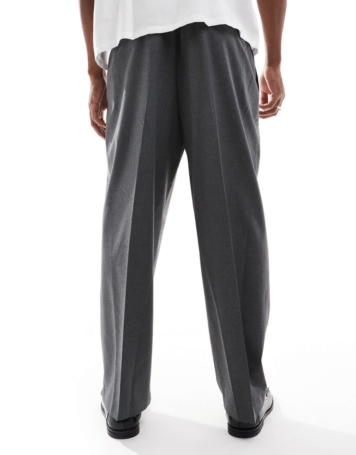 ASOS DESIGN smart balloon fit trousers in charcoal - ASOS Sample Sale