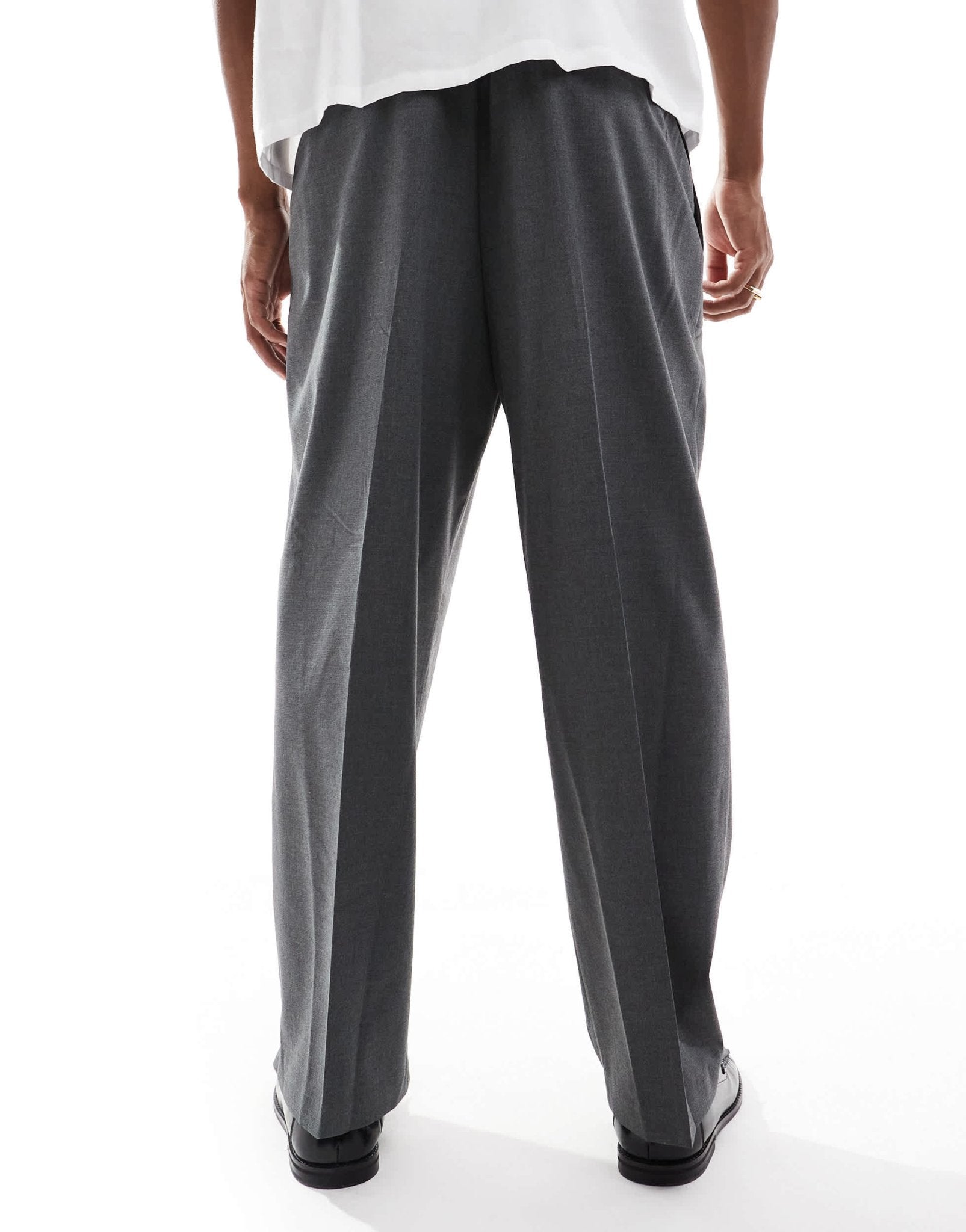 ASOS DESIGN smart balloon fit trousers in charcoal - ASOS Sample Sale