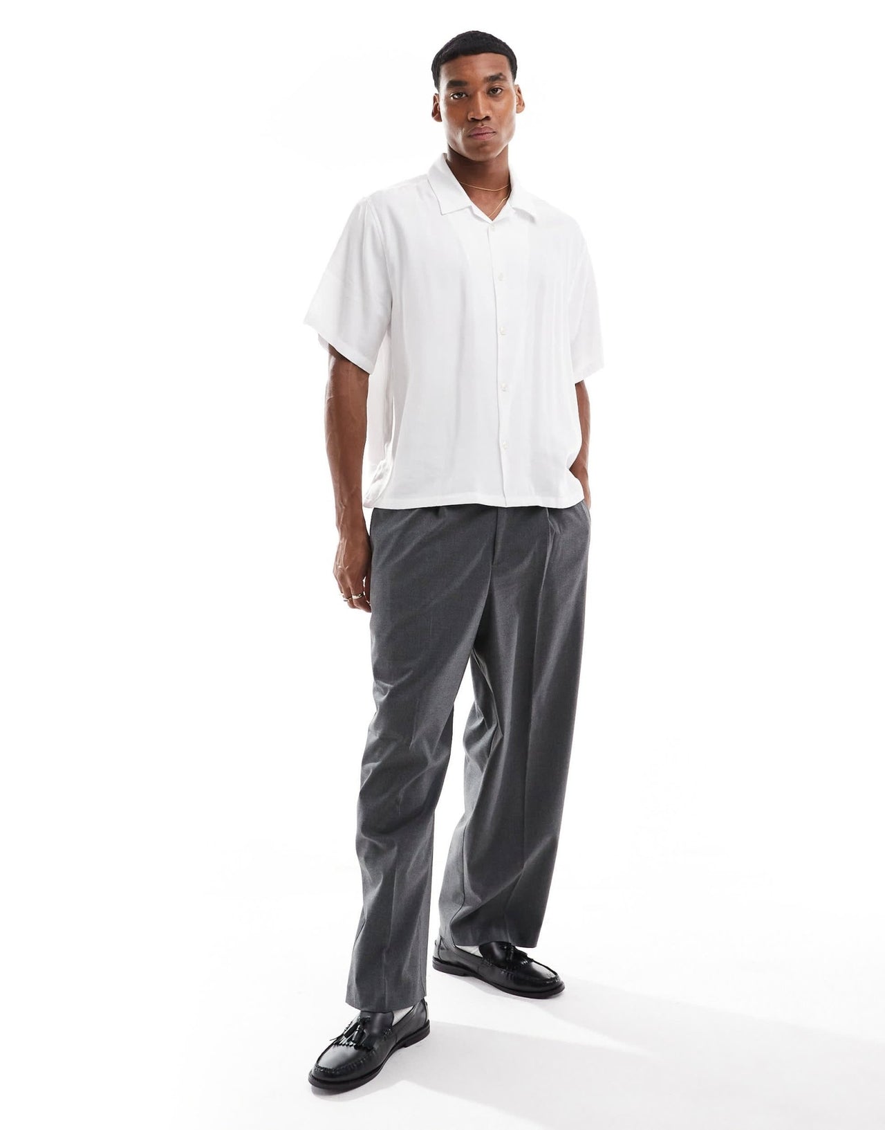 ASOS DESIGN smart balloon fit trousers in charcoal - ASOS Sample Sale