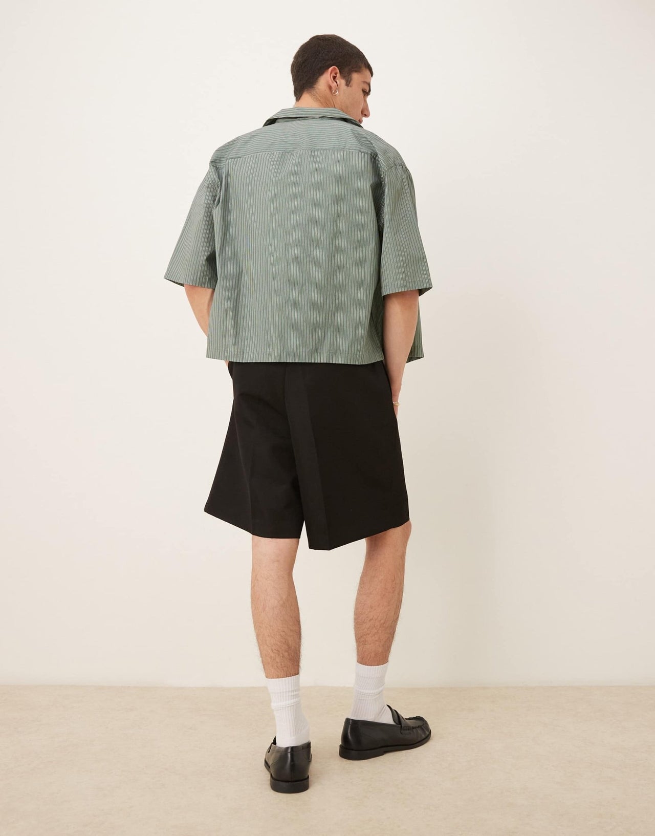 ASOS DESIGN smart bermuda shorts with front pleat in black - ASOS Sample Sale