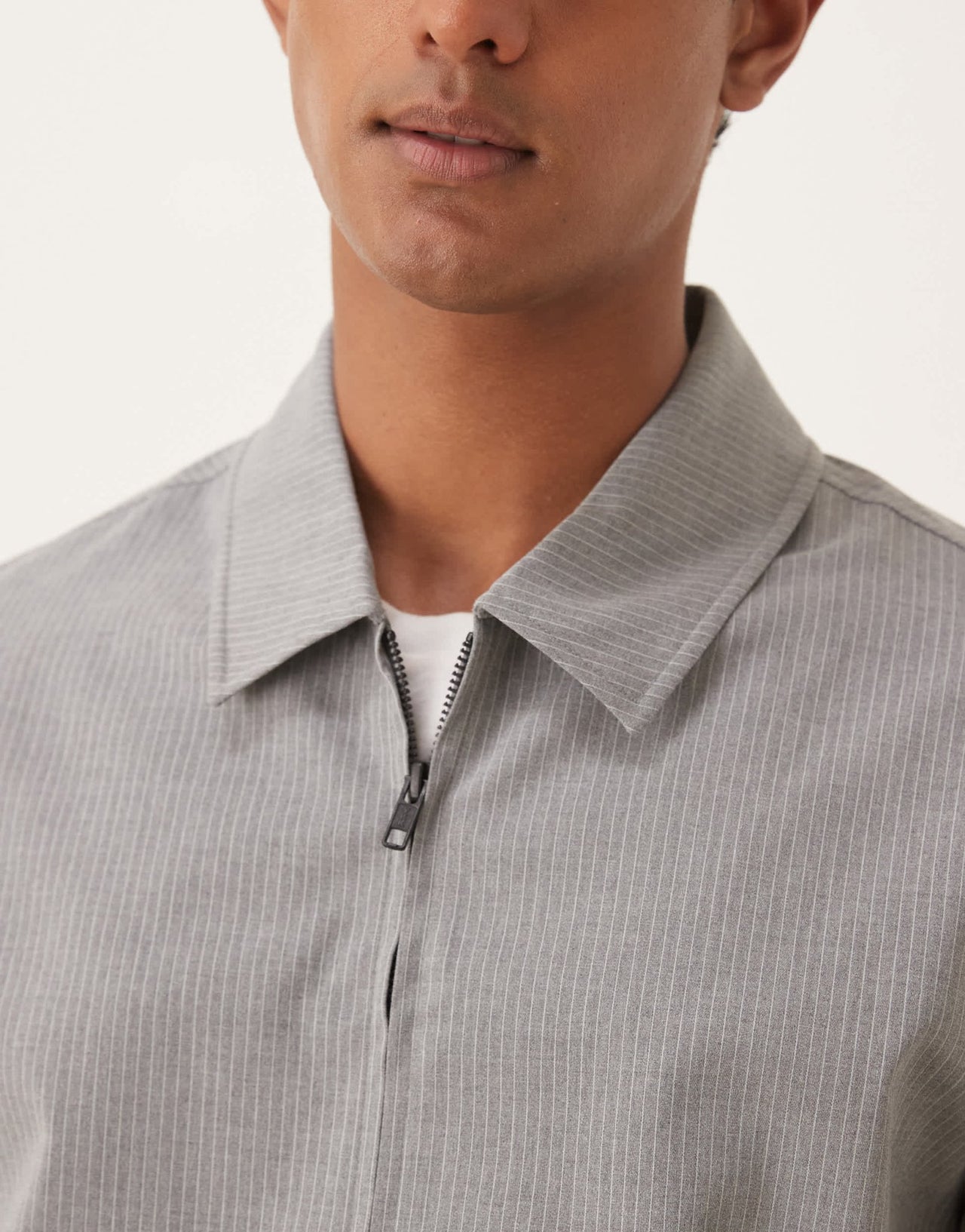 ASOS DESIGN smart co - ord cropped harrington jacket in grey pinstripe - ASOS Sample Sale