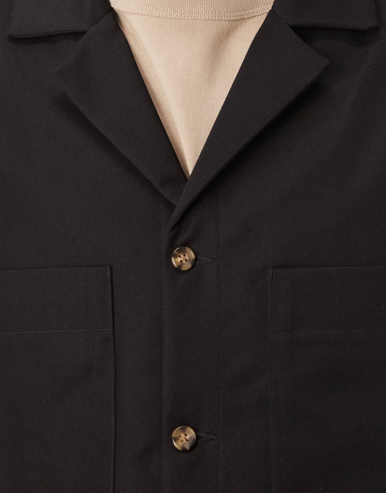 ASOS DESIGN smart co-ord revere shacket in black - ASOS Sample Sale