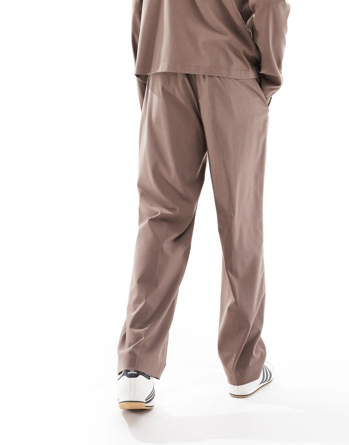ASOS DESIGN smart co - ord straight fit trousers in light brown - ASOS Sample Sale