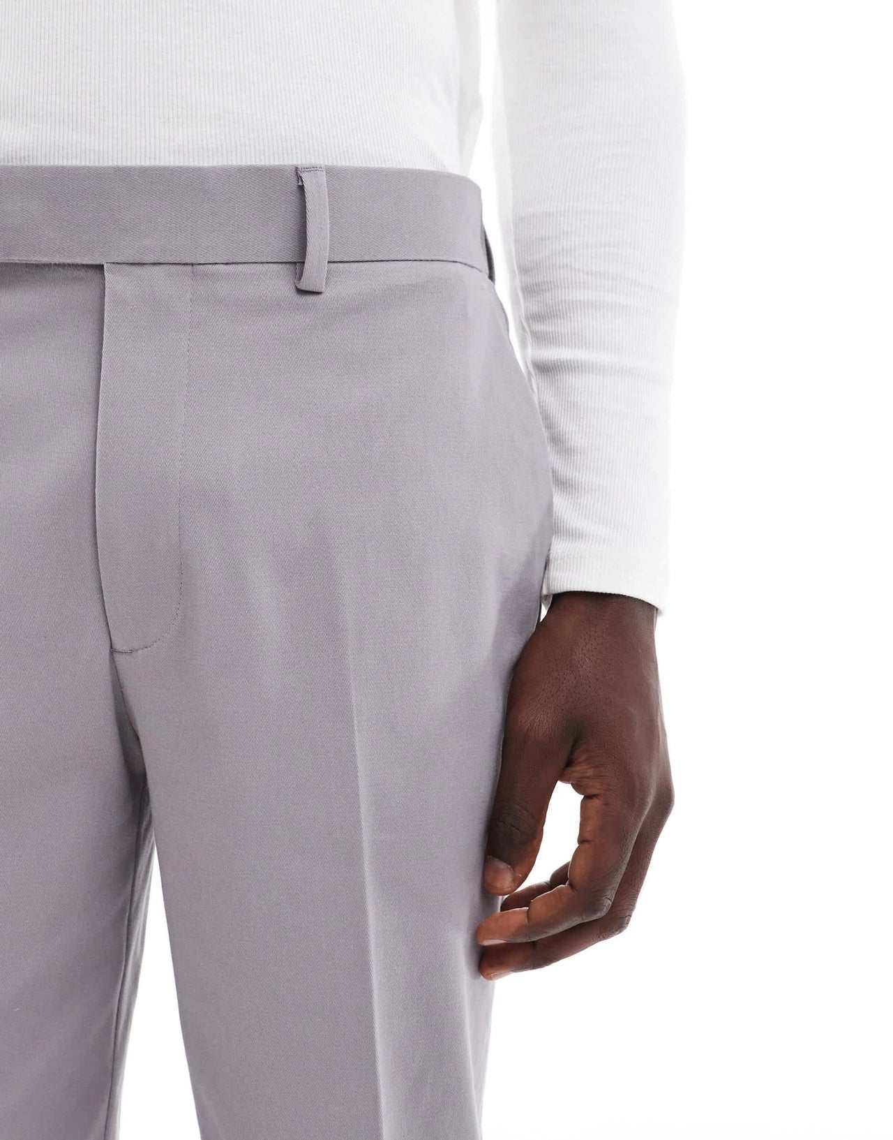 ASOS DESIGN smart co - ord straight leg trouser in grey with elasticated waist - ASOS Sample Sale
