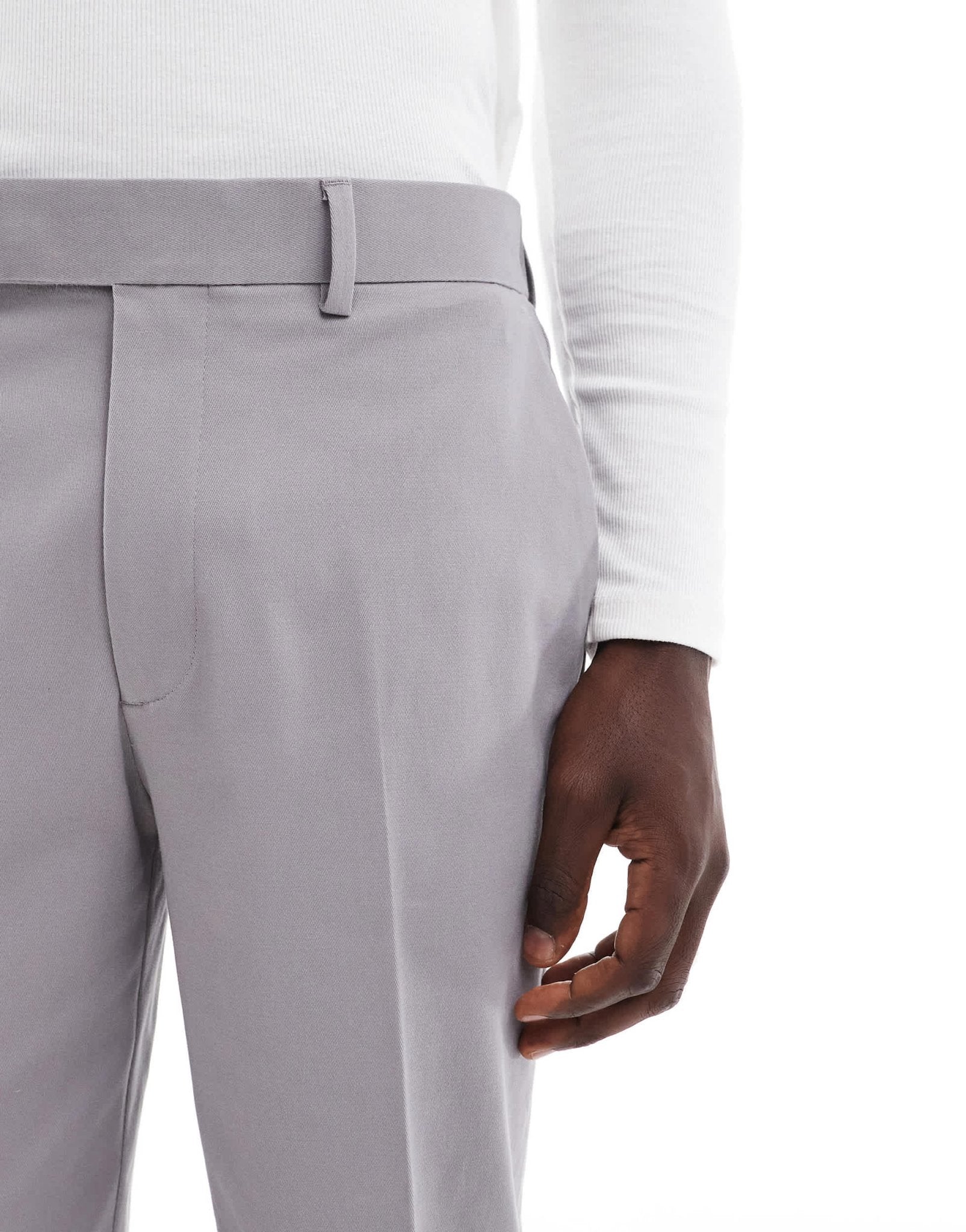 ASOS DESIGN smart co - ord straight leg trouser in grey with elasticated waist - ASOS Sample Sale
