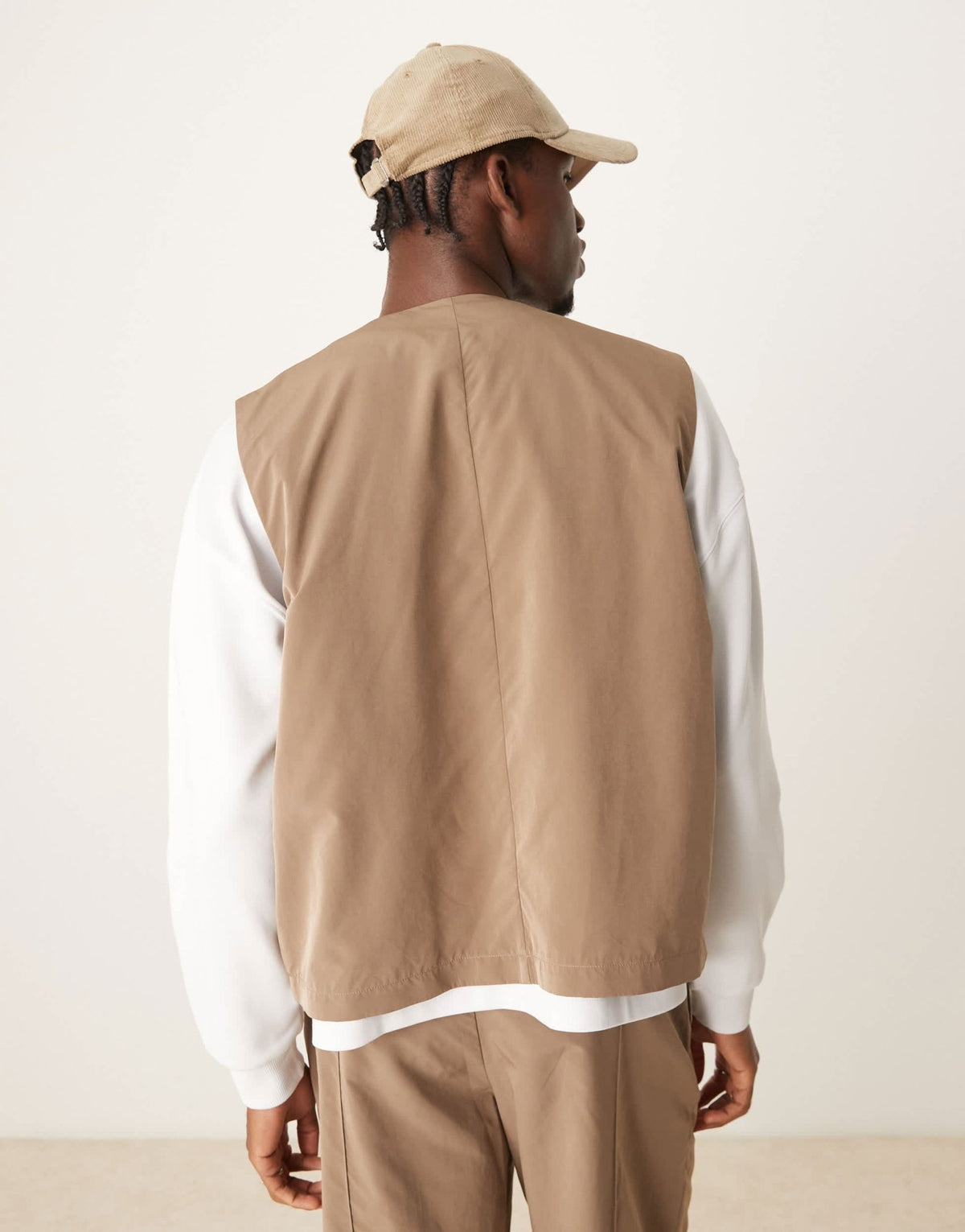ASOS DESIGN smart co - ord waistcoat in brown tech fabric - ASOS Sample Sale