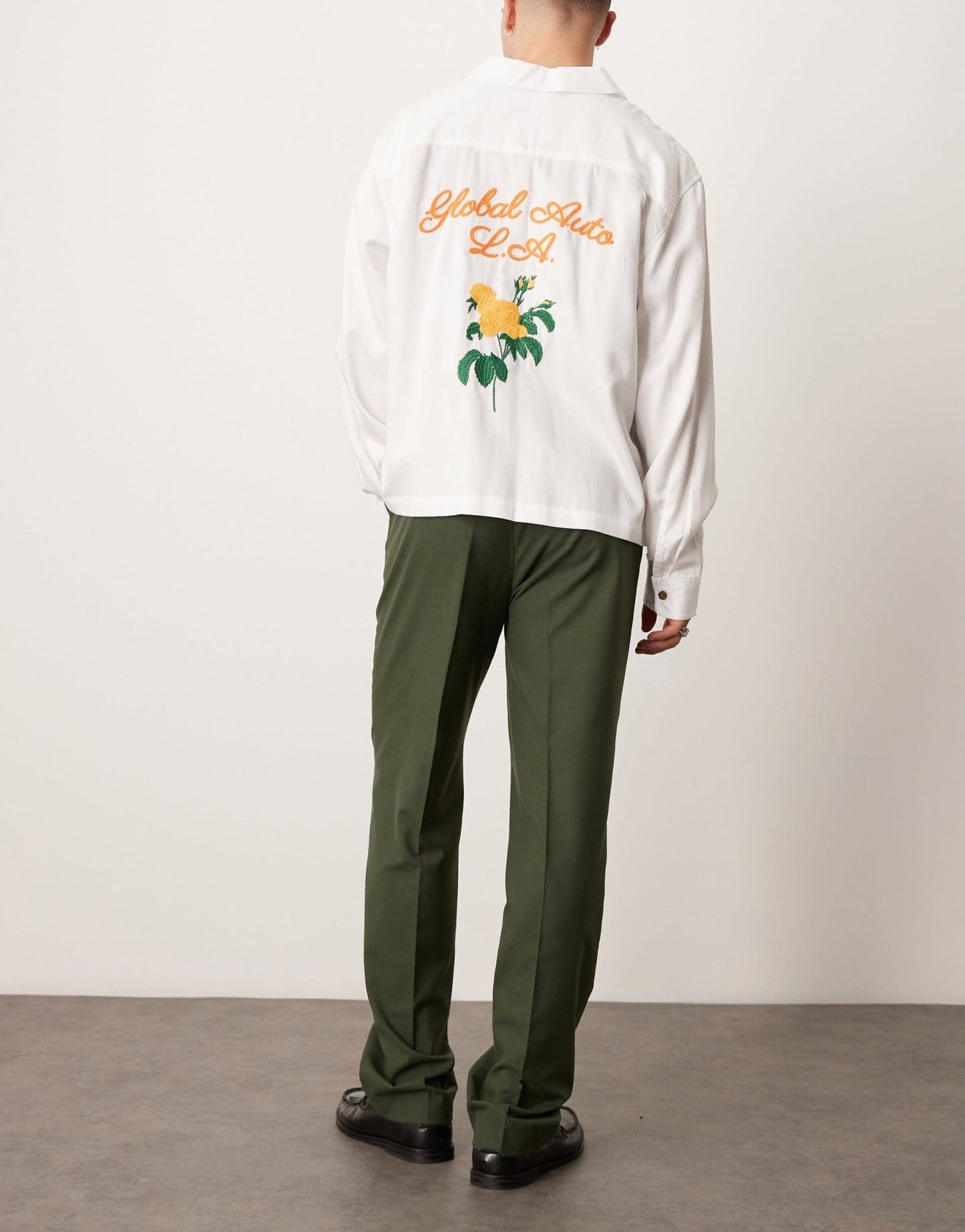 ASOS DESIGN smart high waist straight leg trousers with pintucks in dark green - ASOS Sample Sale