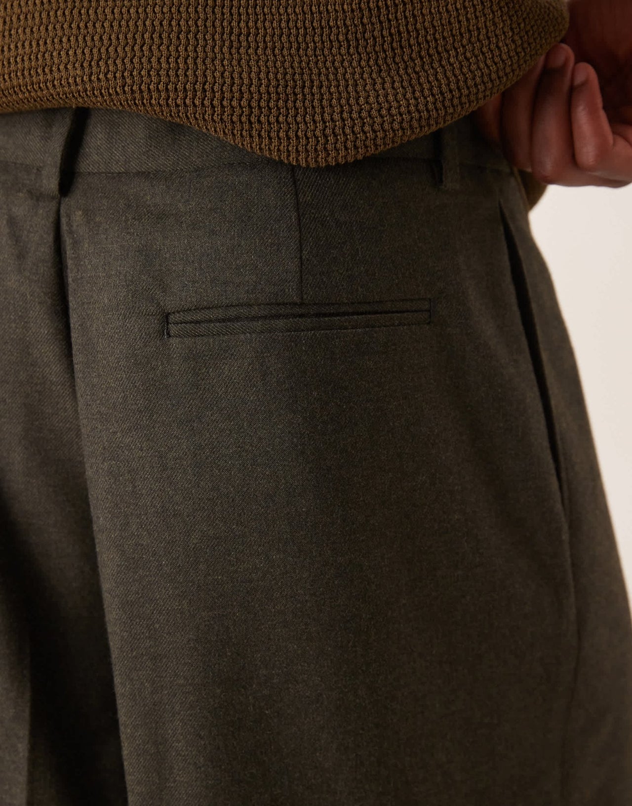 ASOS DESIGN smart loose leg trousers with front pleats in charcoal brushed fabric with - ASOS Sample Sale