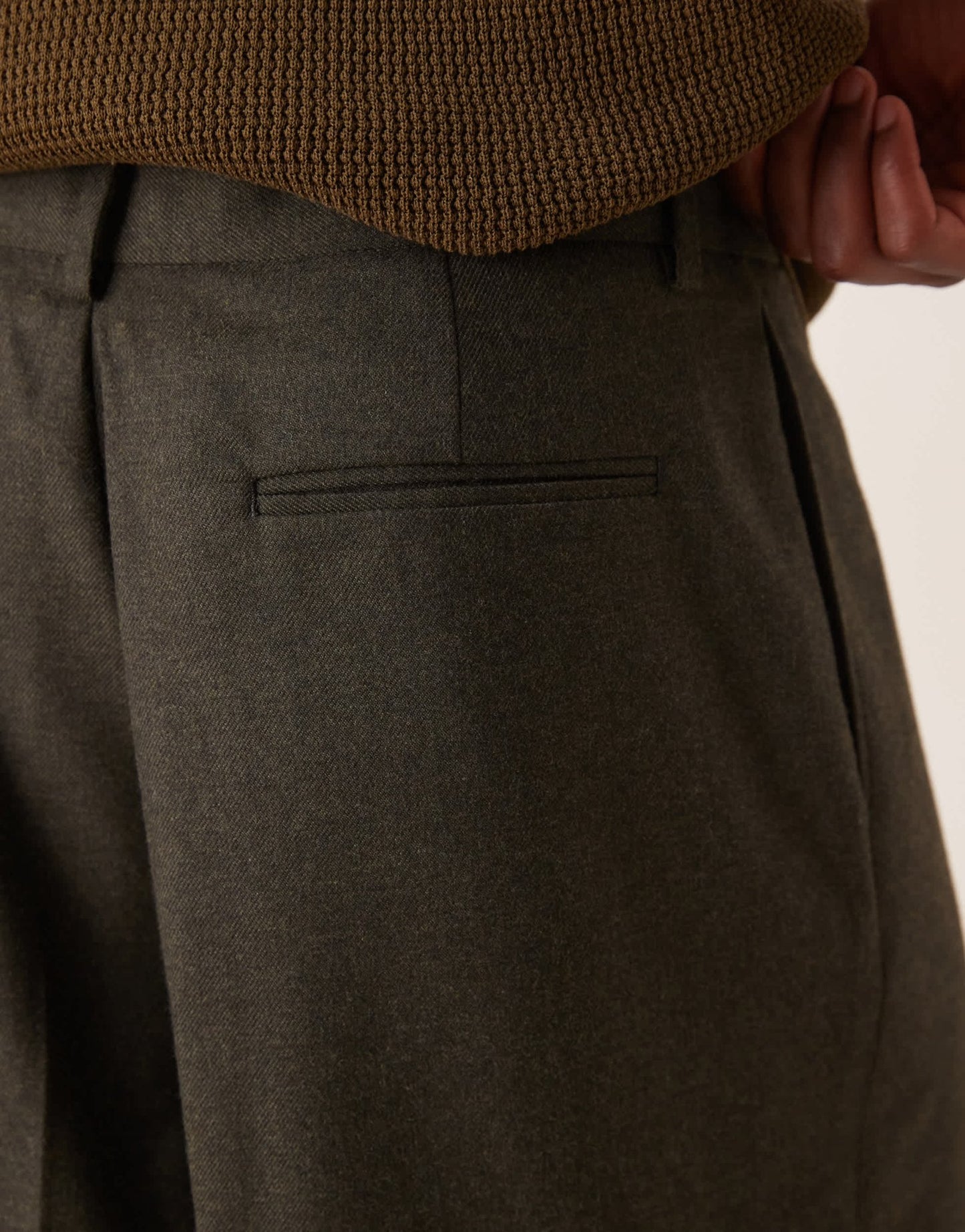 ASOS DESIGN smart loose leg trousers with front pleats in charcoal brushed fabric with - ASOS Sample Sale