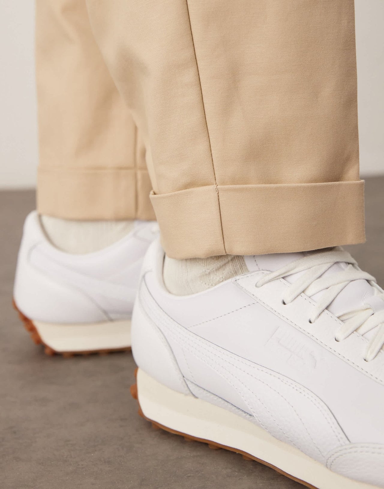 ASOS DESIGN smart oversized tapered cotton chino trousers in stone - ASOS Sample Sale