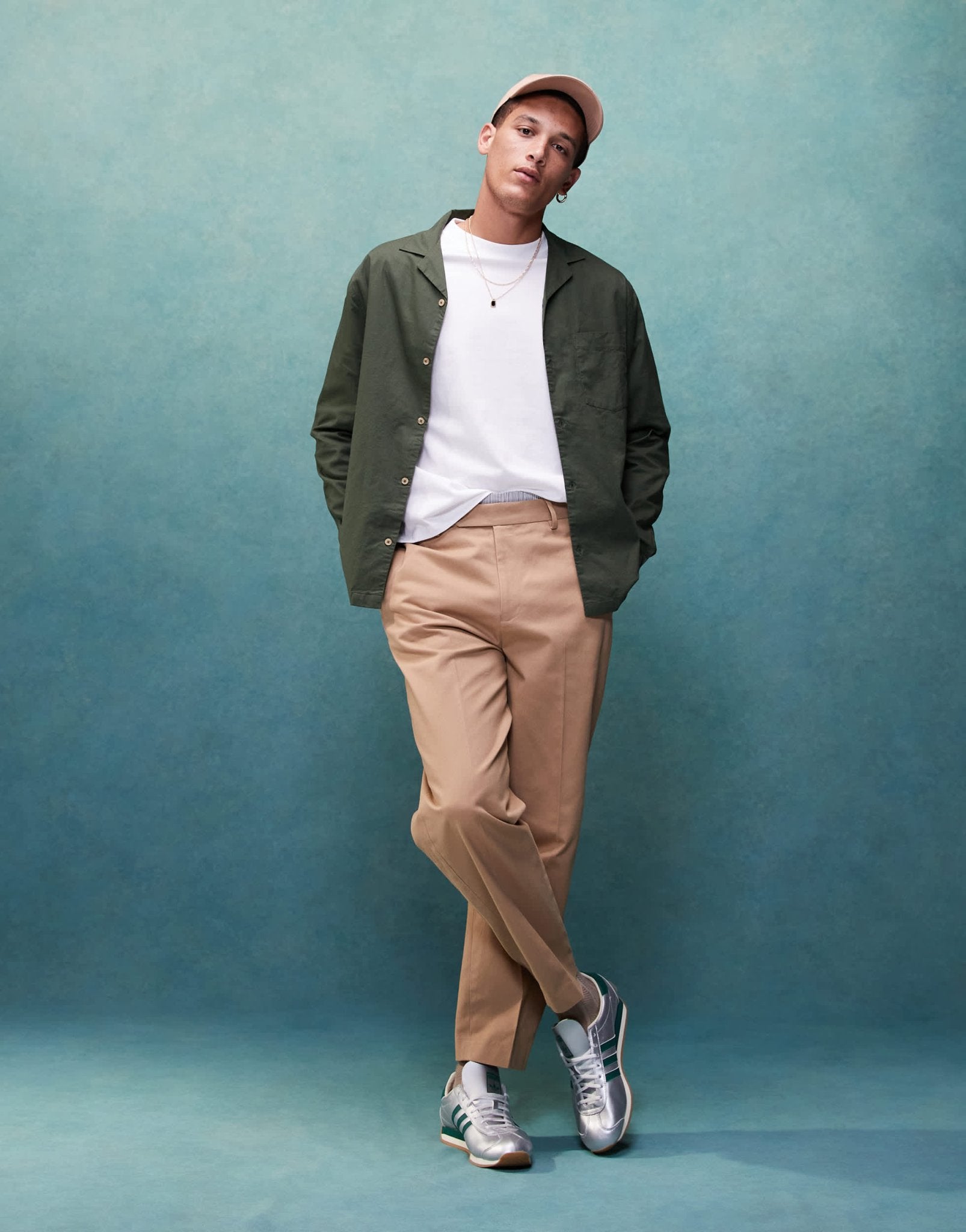 ASOS DESIGN smart oversized tapered cotton chino trousers with front pleat in tan - ASOS Sample Sale