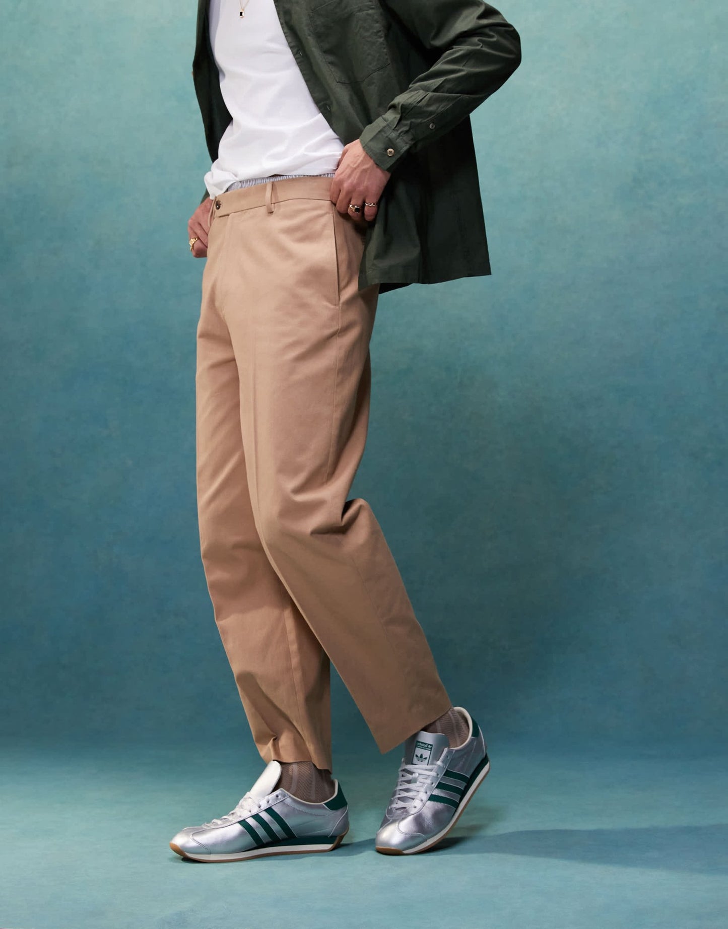 ASOS DESIGN smart oversized tapered cotton chino trousers with front pleat in tan - ASOS Sample Sale