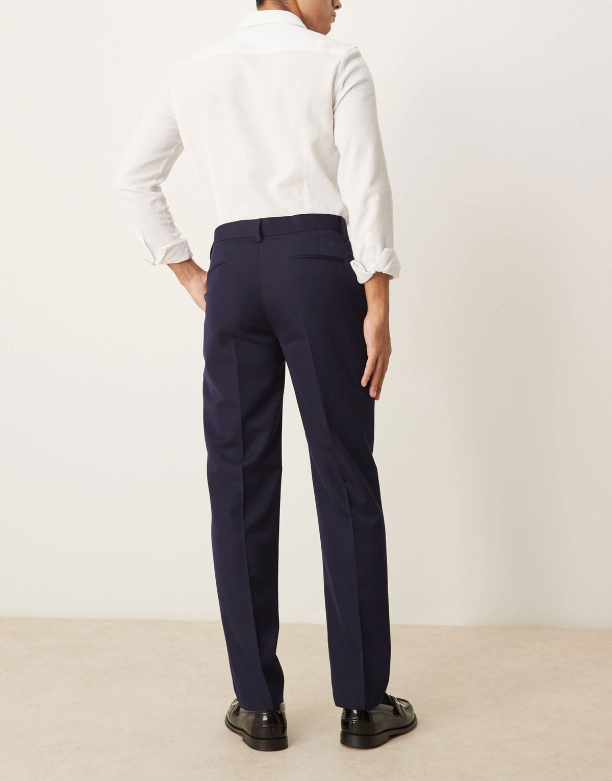ASOS DESIGN smart slim fit trousers in navy - ASOS Sample Sale